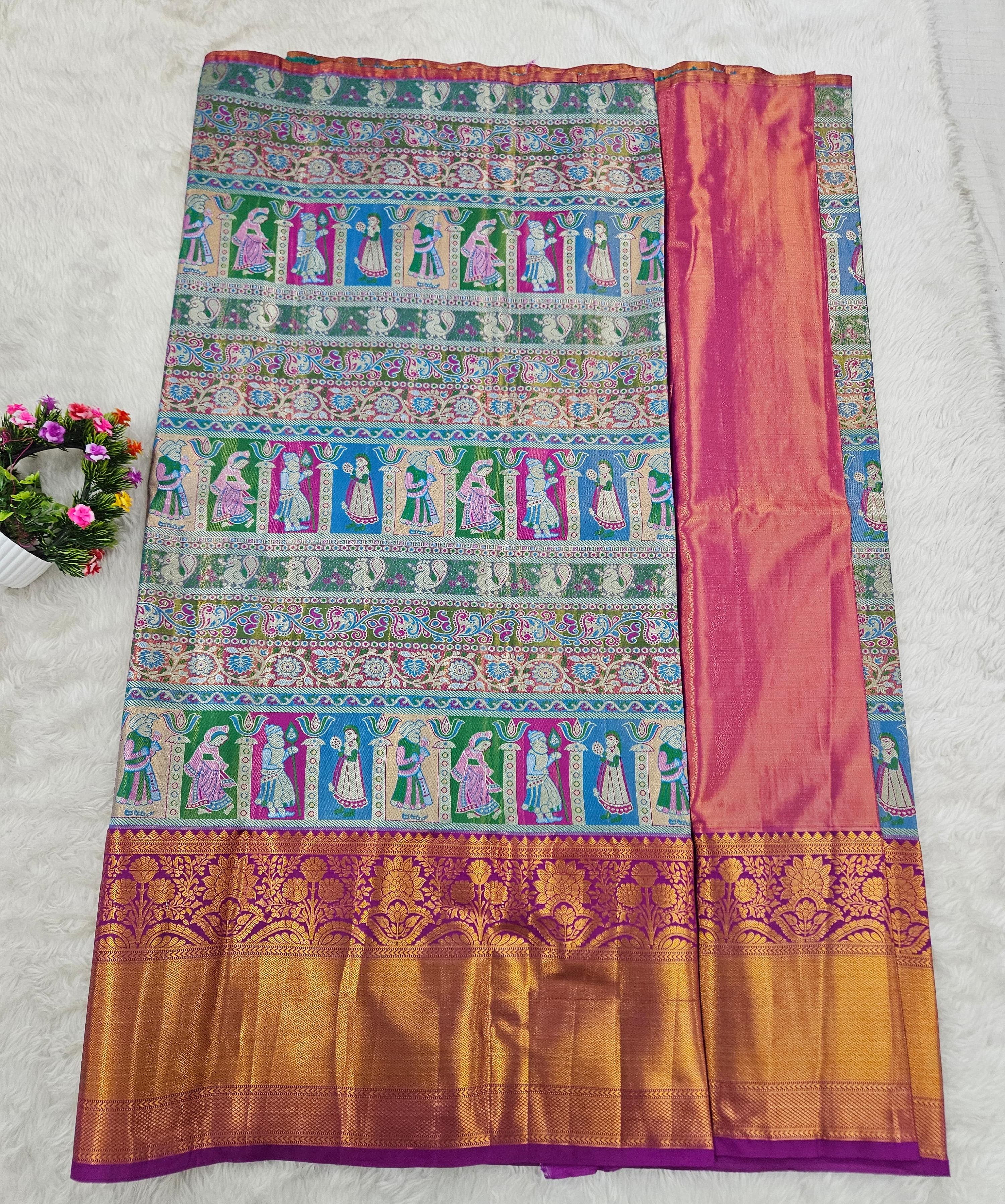 (10+ Year) Lehenga – Unstitched (Blouse + Material)