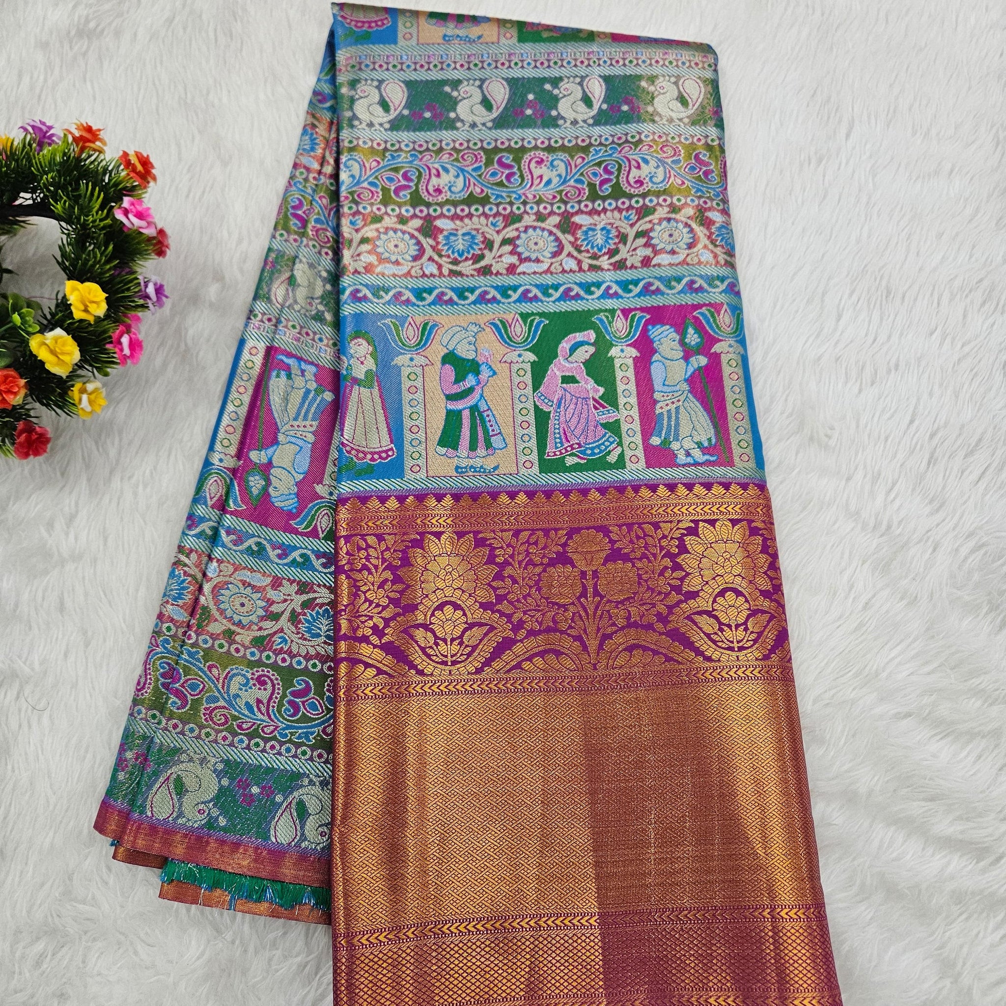 (10+ Year) Lehenga – Unstitched (Blouse + Material)