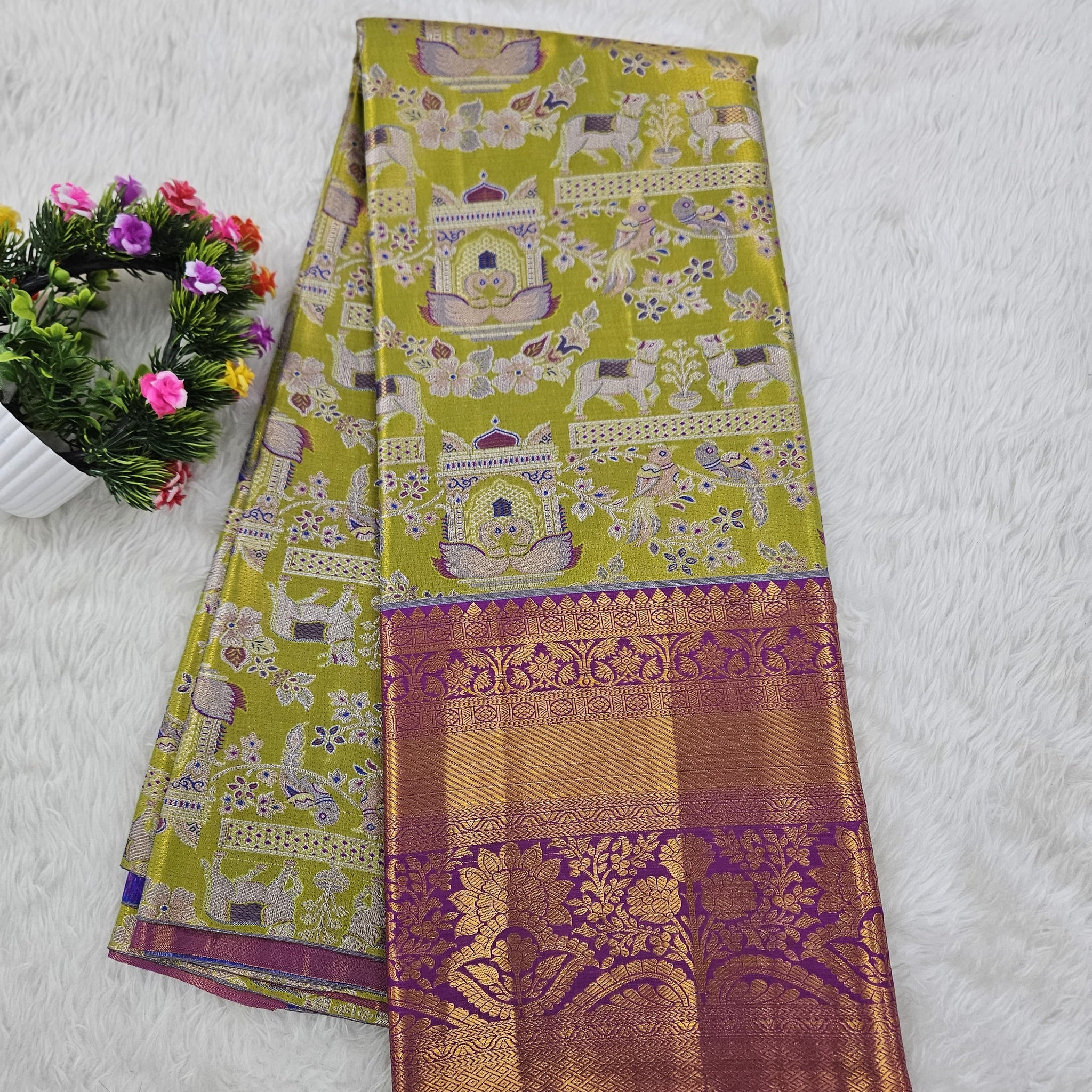 (10+ Year) Lehenga – Unstitched (Blouse + Material)