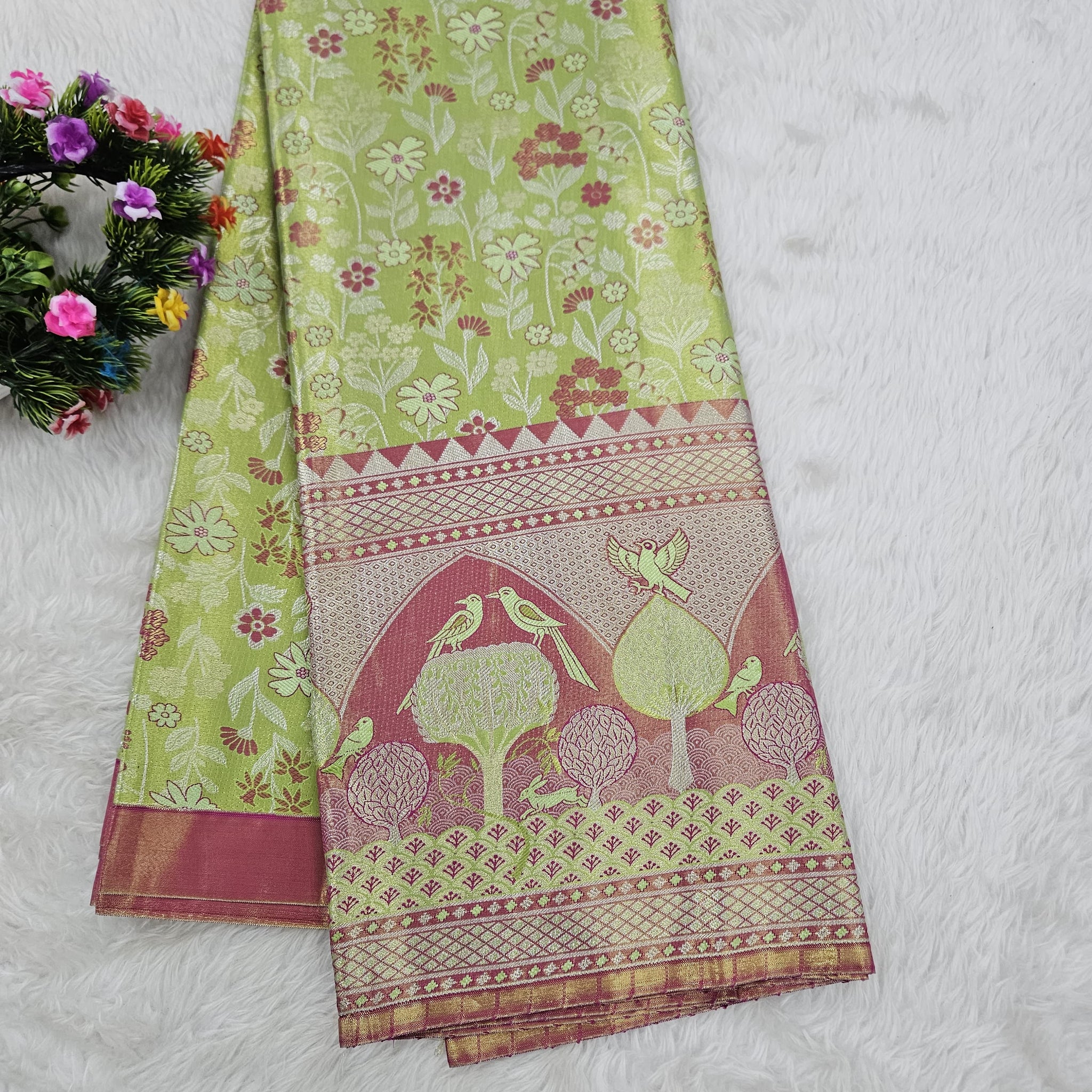 (10+ Year) Lehenga – Unstitched (Blouse + Material)