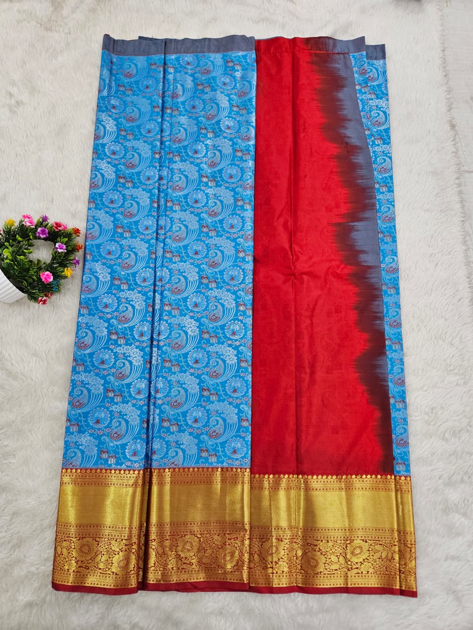 (10+ Year) Lehenga – Unstitched (Blouse + Material)