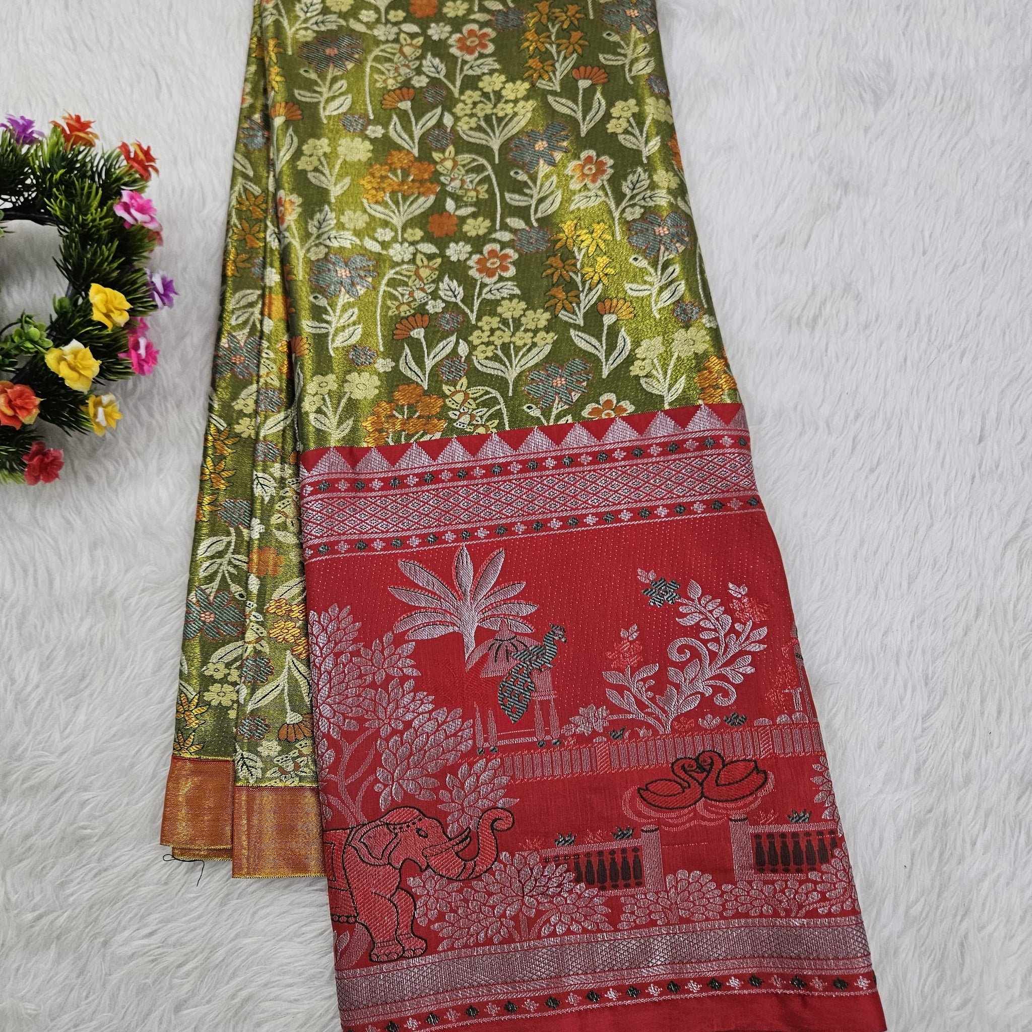 (10+ Year) Lehenga – Unstitched (Blouse + Material)
