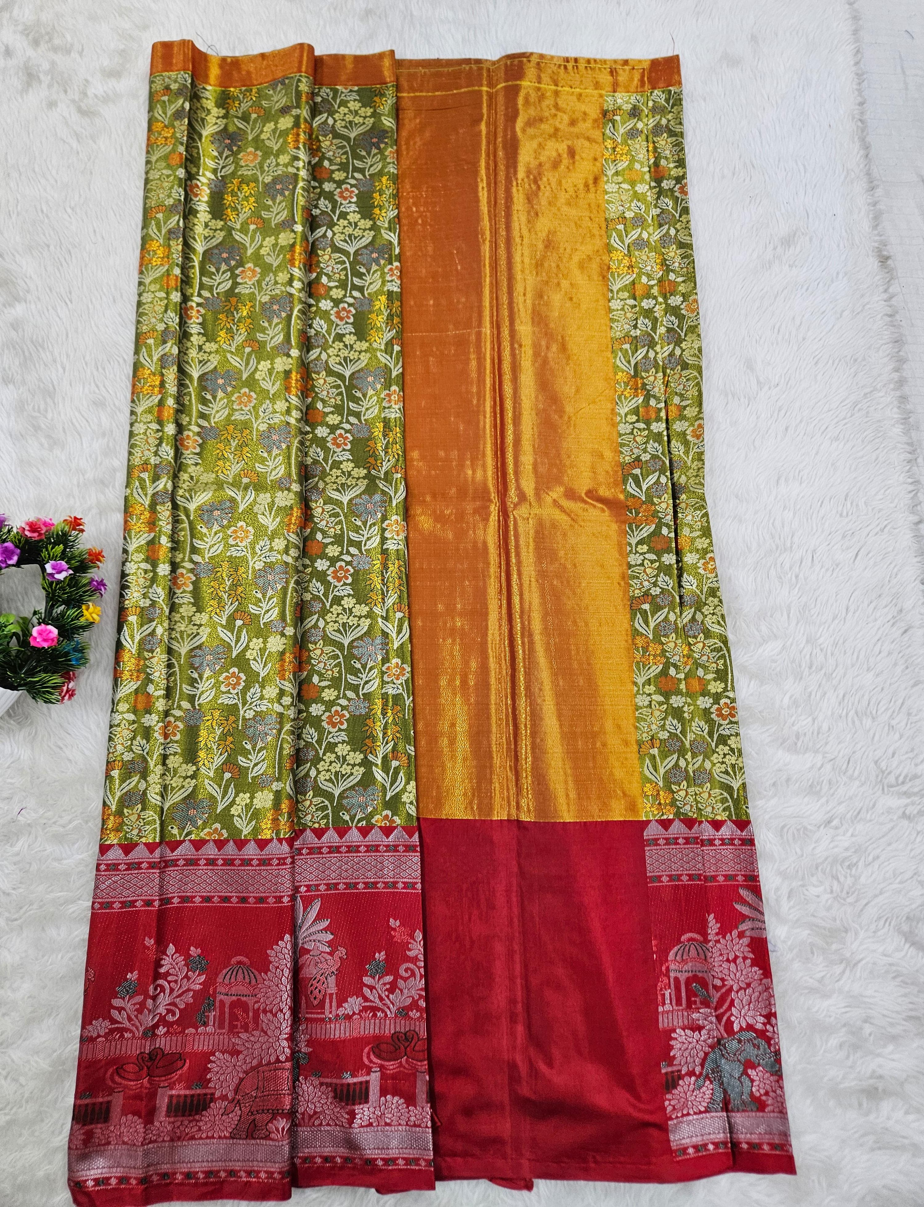 (10+ Year) Lehenga – Unstitched (Blouse + Material)