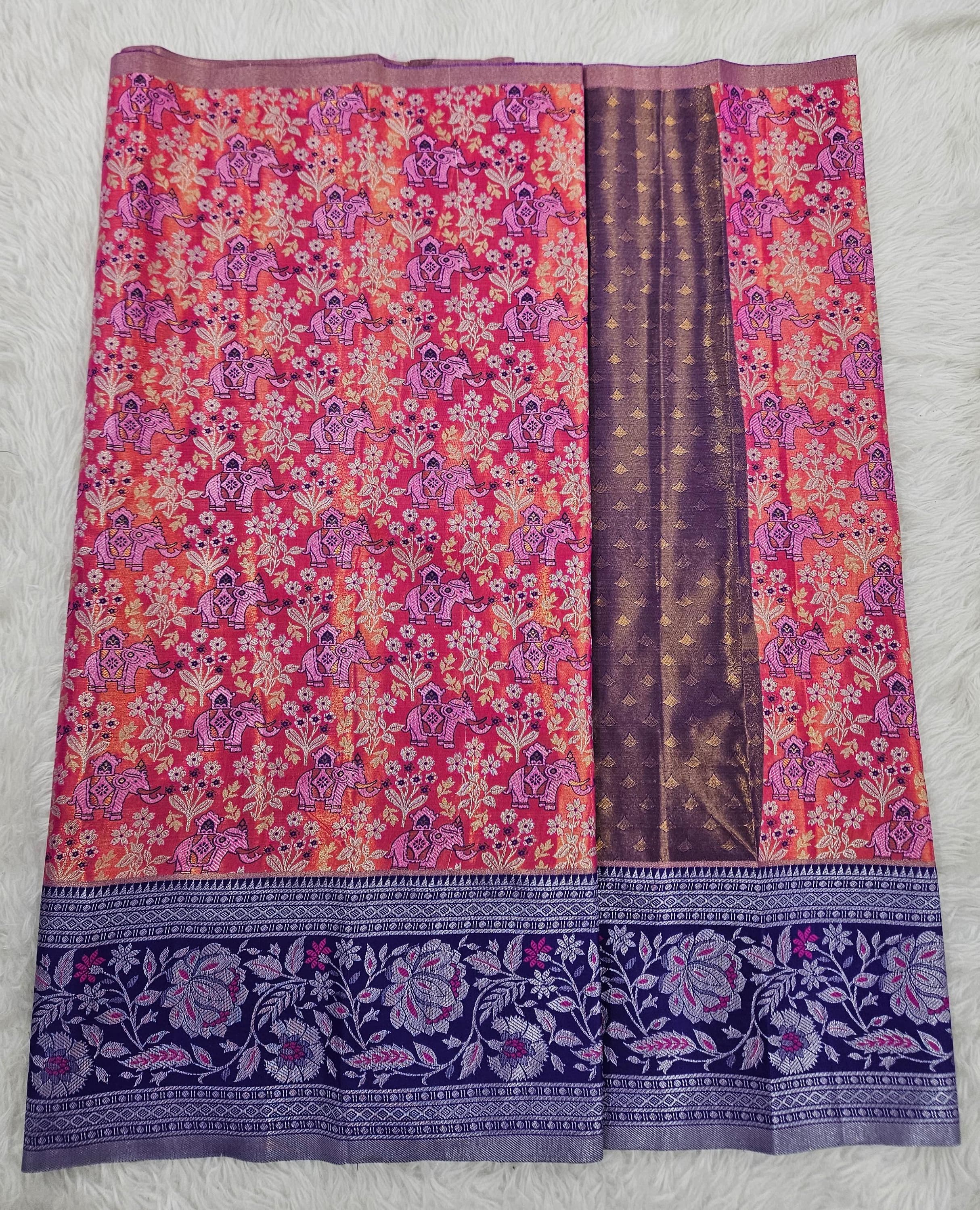 (2–5  Year) Lehenga – Unstitched (Blouse + Material)