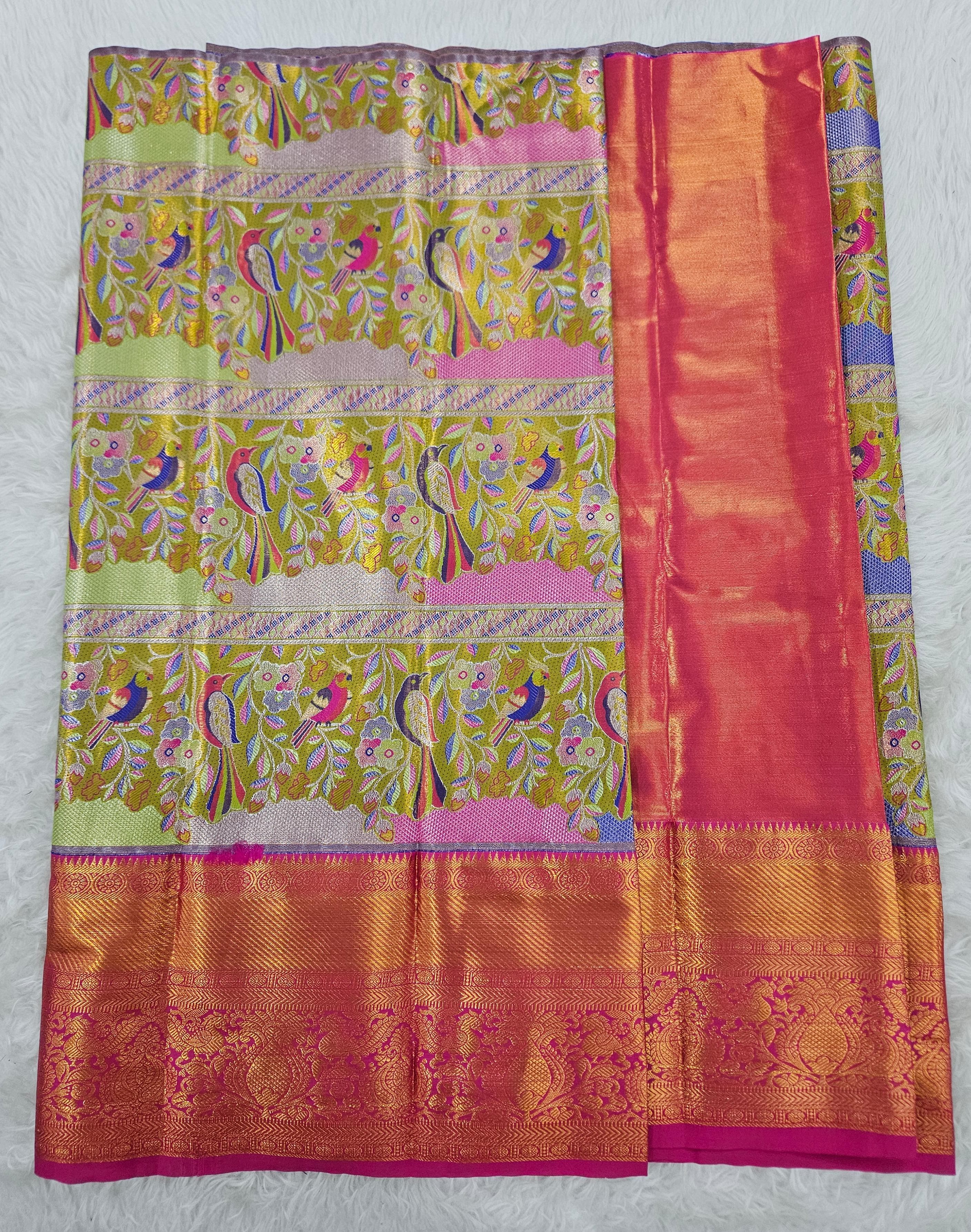 (2–5  Year) Lehenga – Unstitched (Blouse + Material)