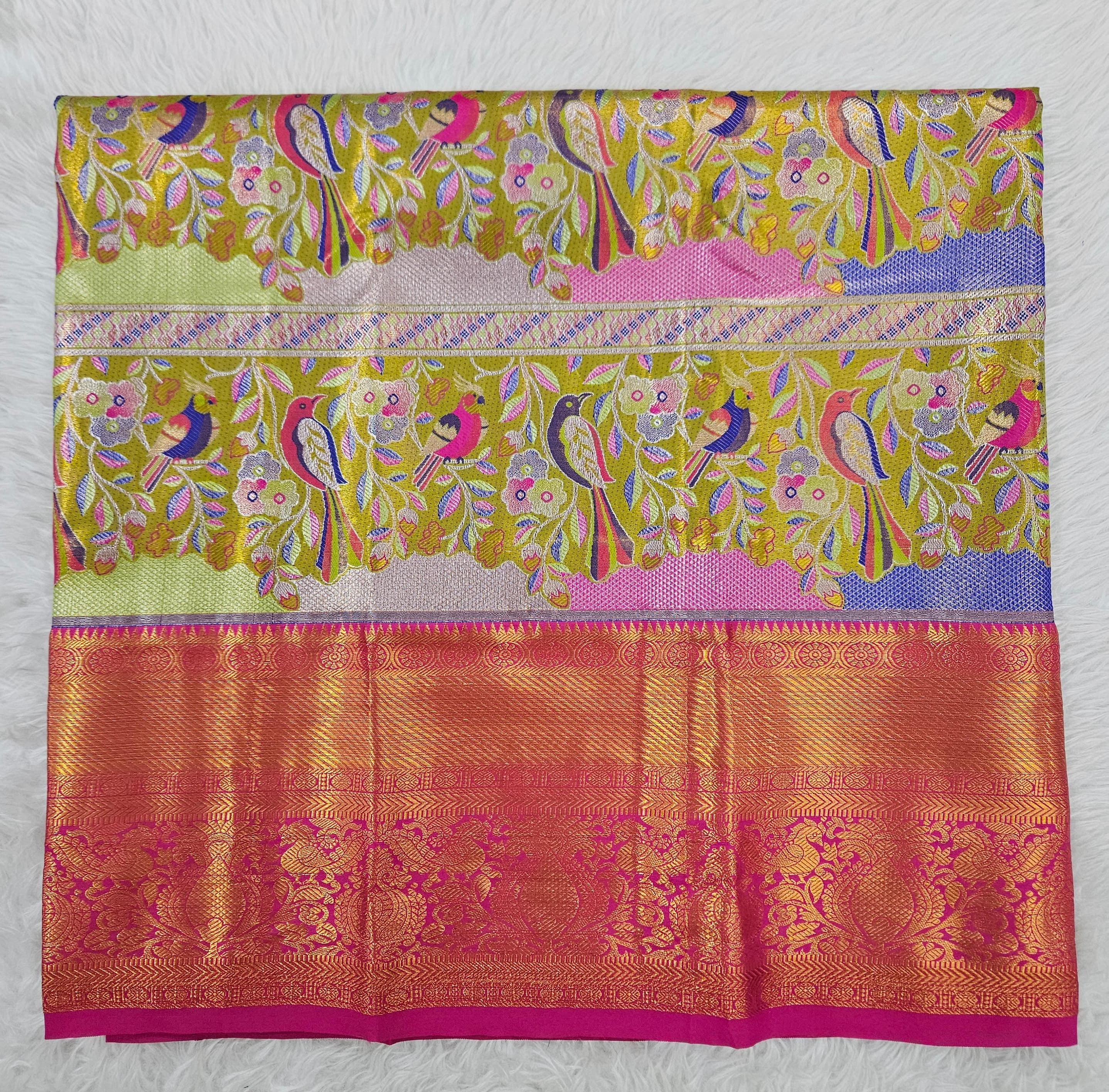 (2–5  Year) Lehenga – Unstitched (Blouse + Material)