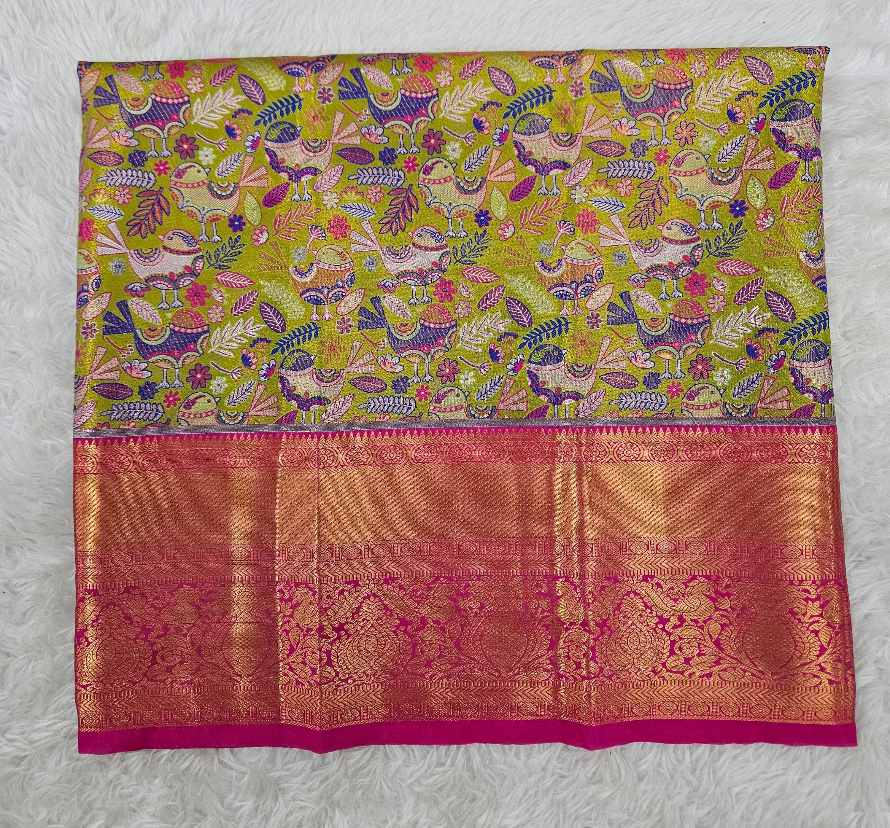 (2–5  Year) Lehenga – Unstitched (Blouse + Material)