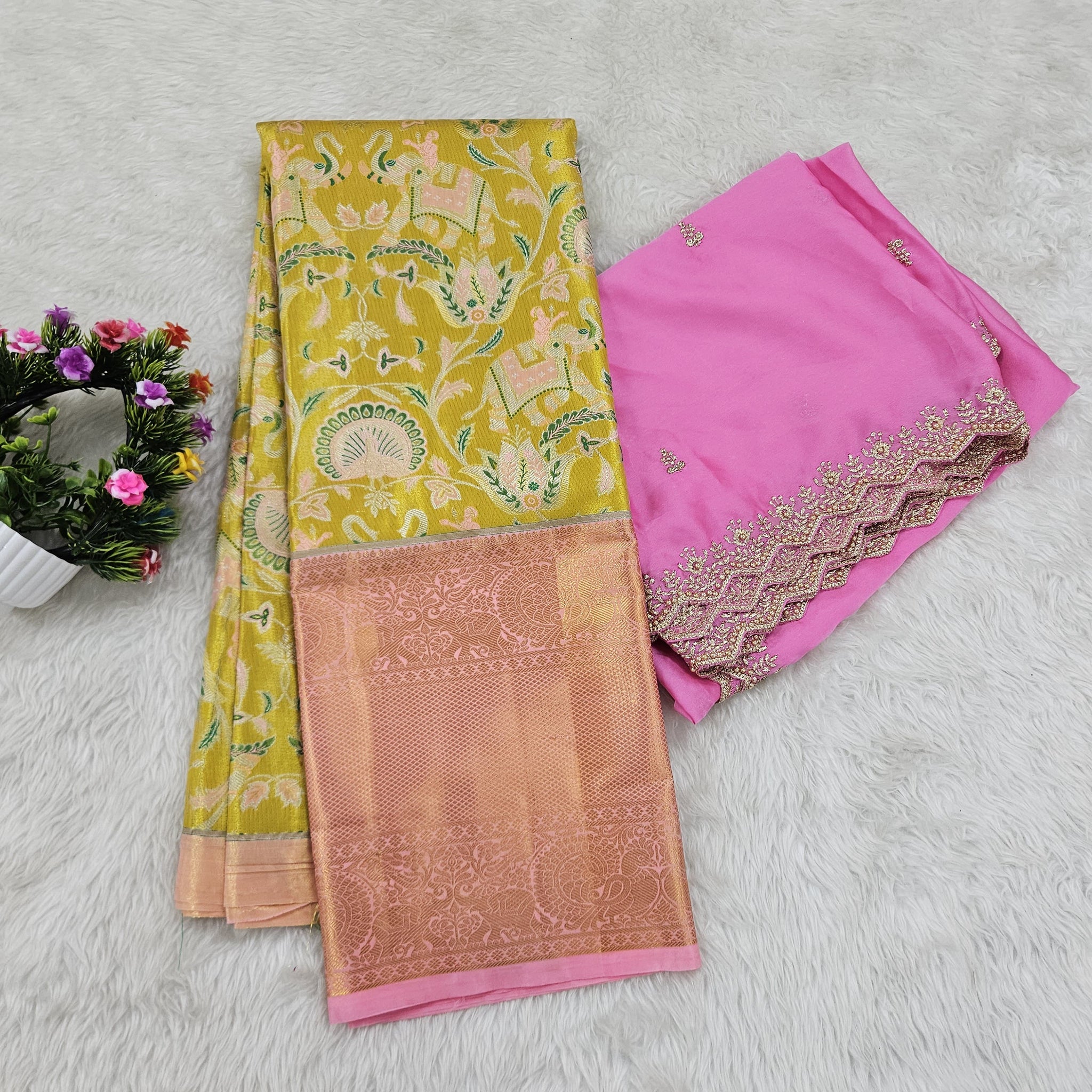 (10+ Year) Lehenga – Unstitched (Blouse + Material)