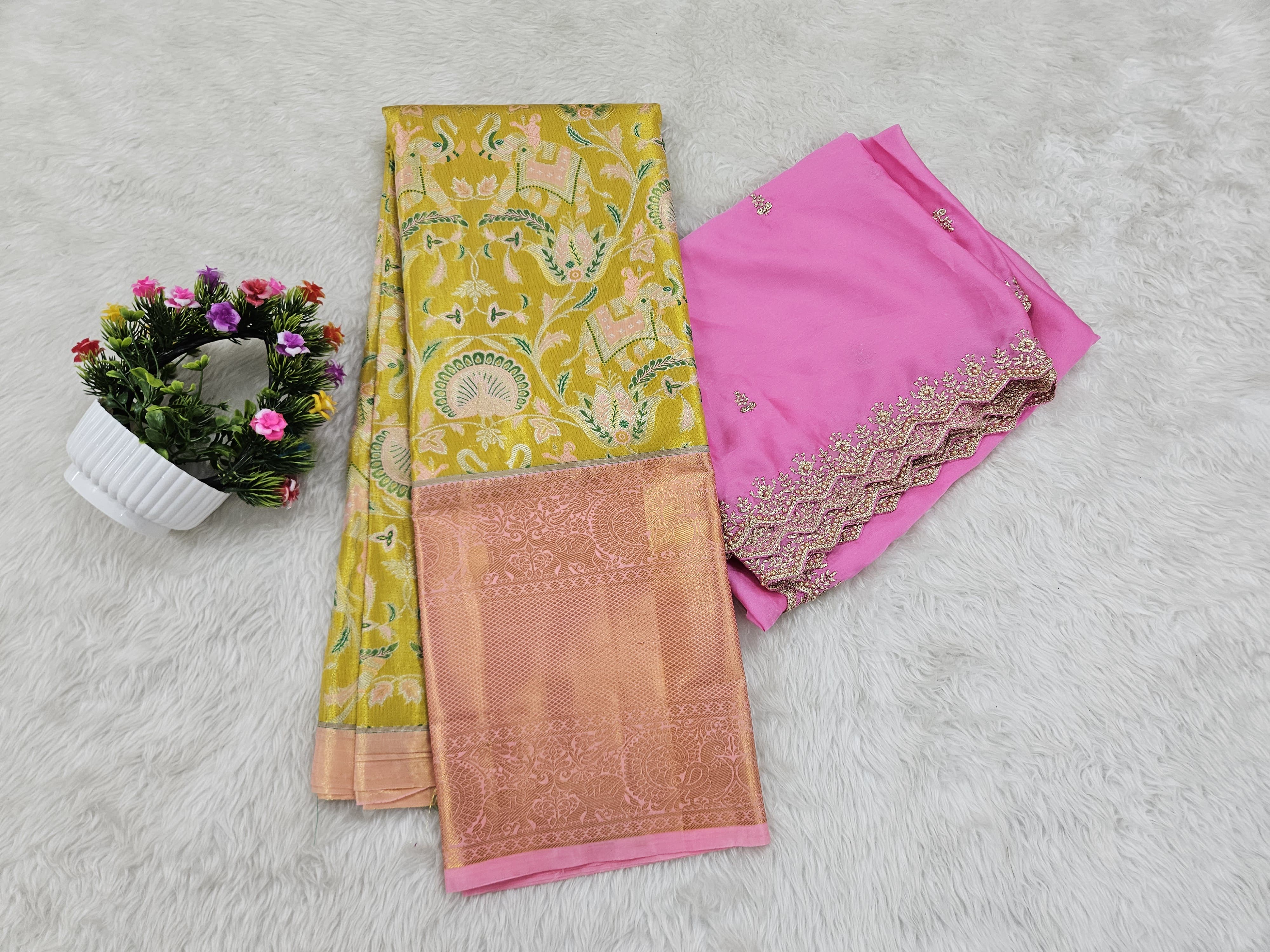 (10+ Year) Lehenga – Unstitched (Blouse + Material)