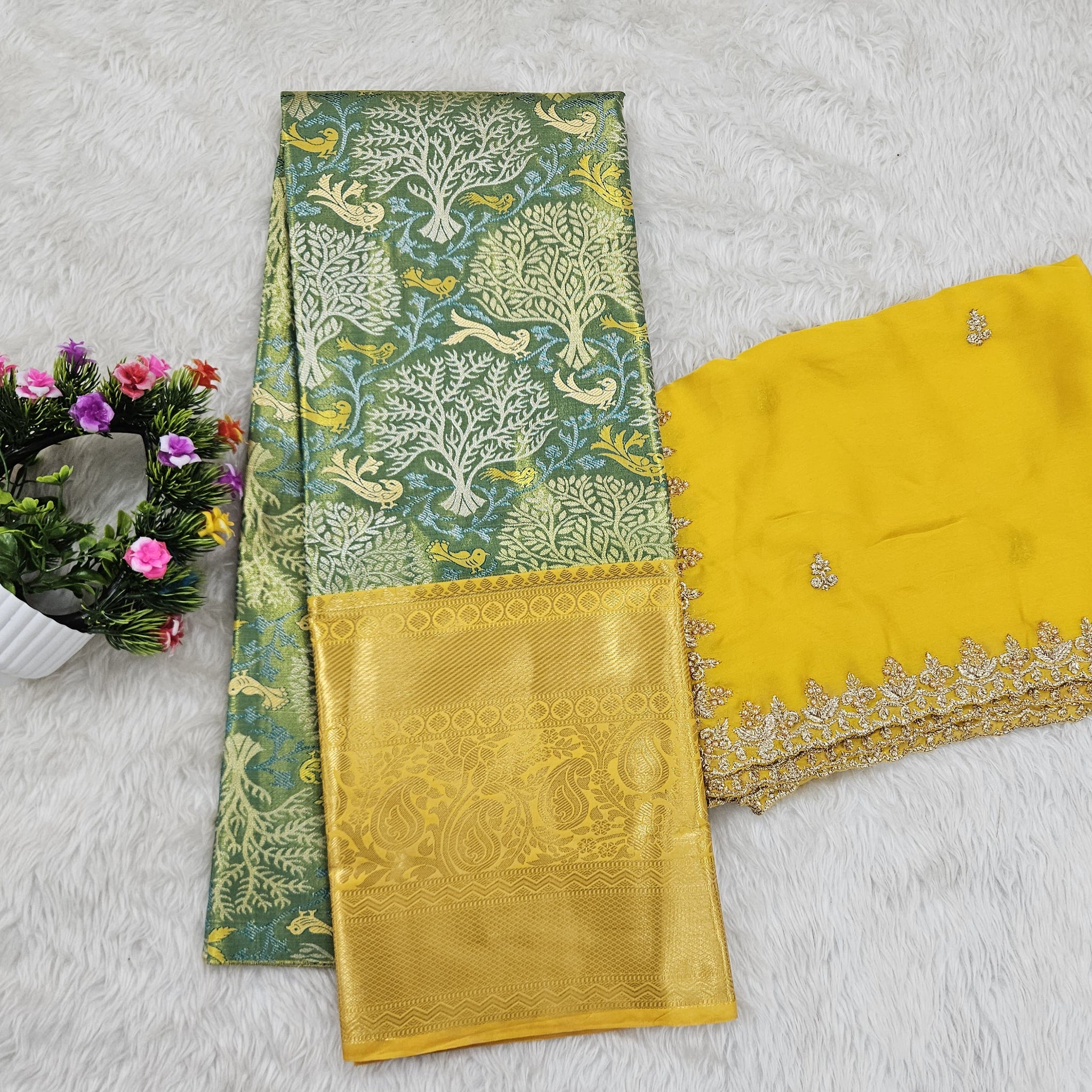 (10+ Year) Lehenga – Unstitched (Blouse + Material)