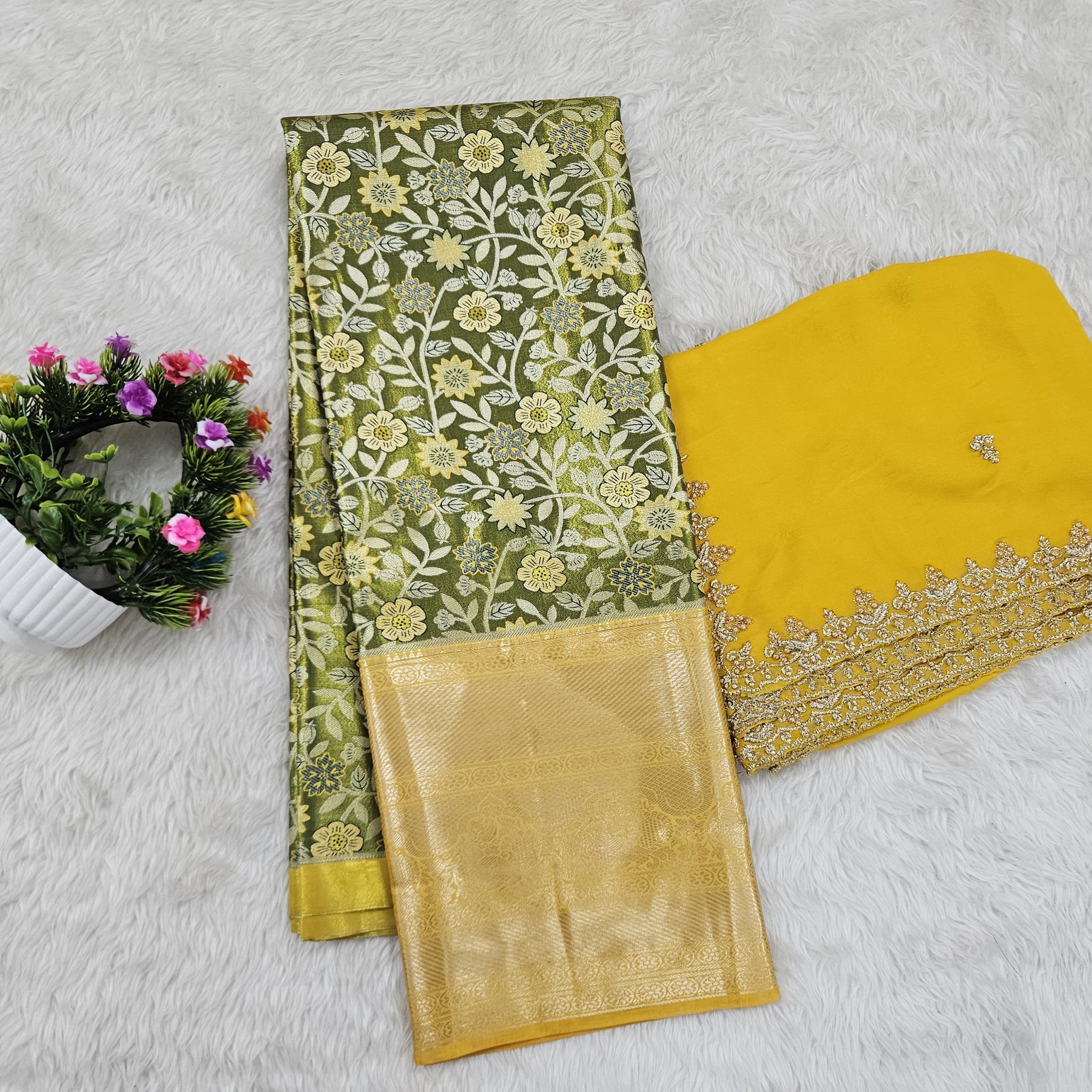 (10+ Year) Lehenga – Unstitched (Blouse + Material)