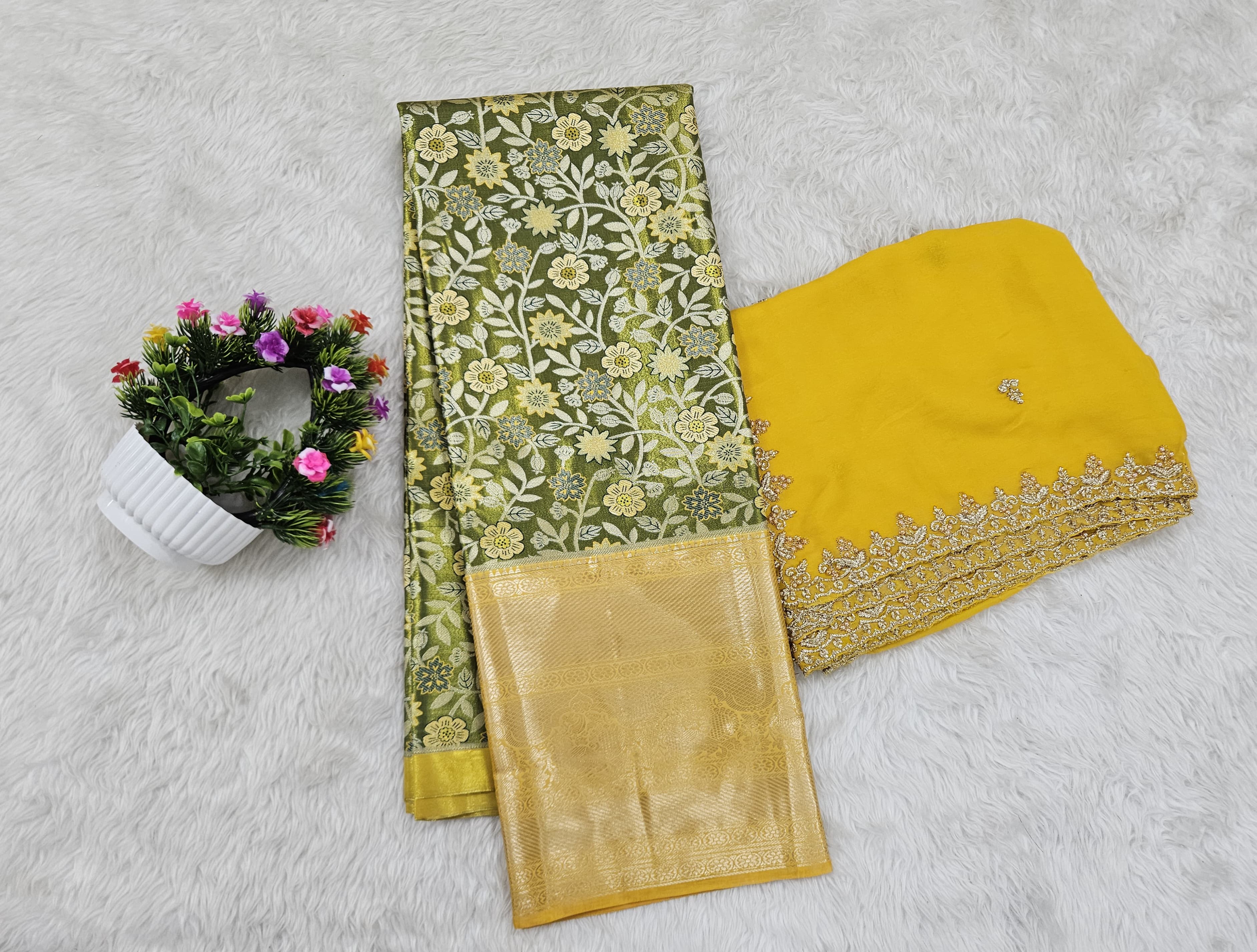 (10+ Year) Lehenga – Unstitched (Blouse + Material)