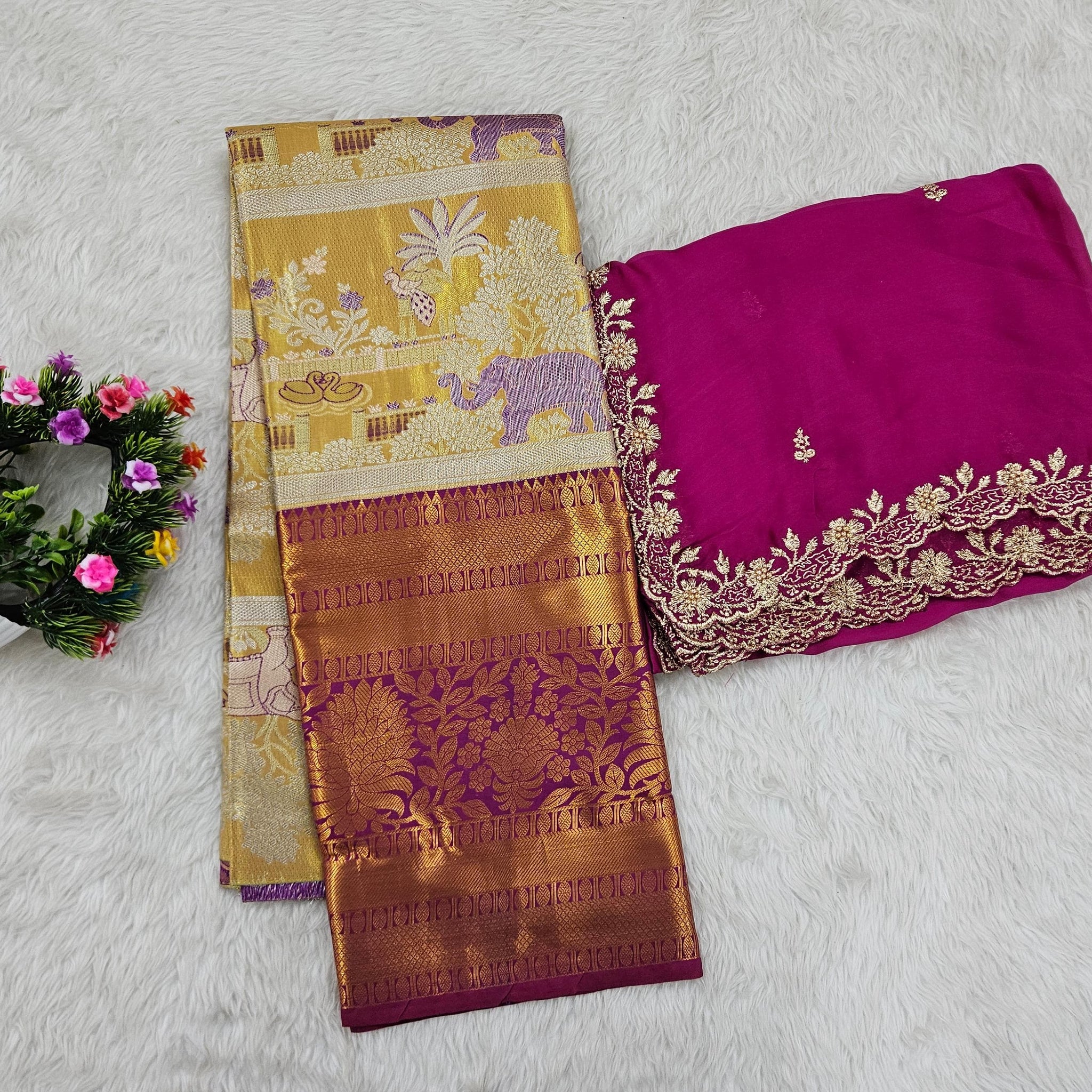 (10+ Year) Lehenga – Unstitched (Blouse + Material)