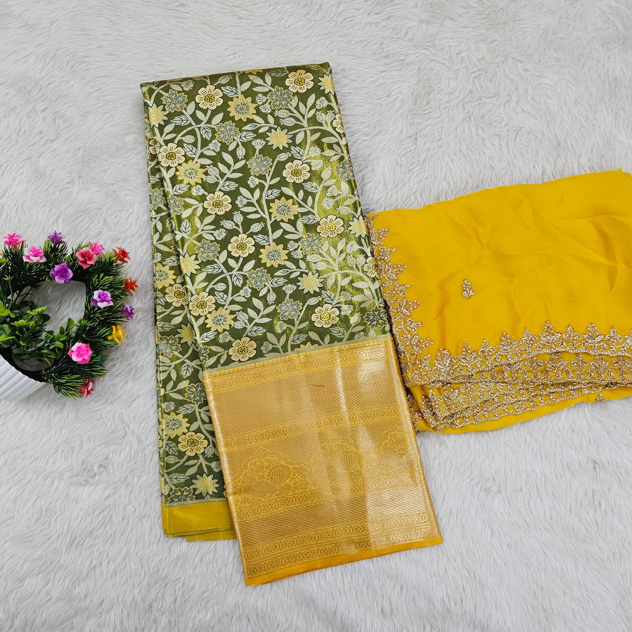 (10+ Year) Lehenga – Unstitched (Blouse + Material)