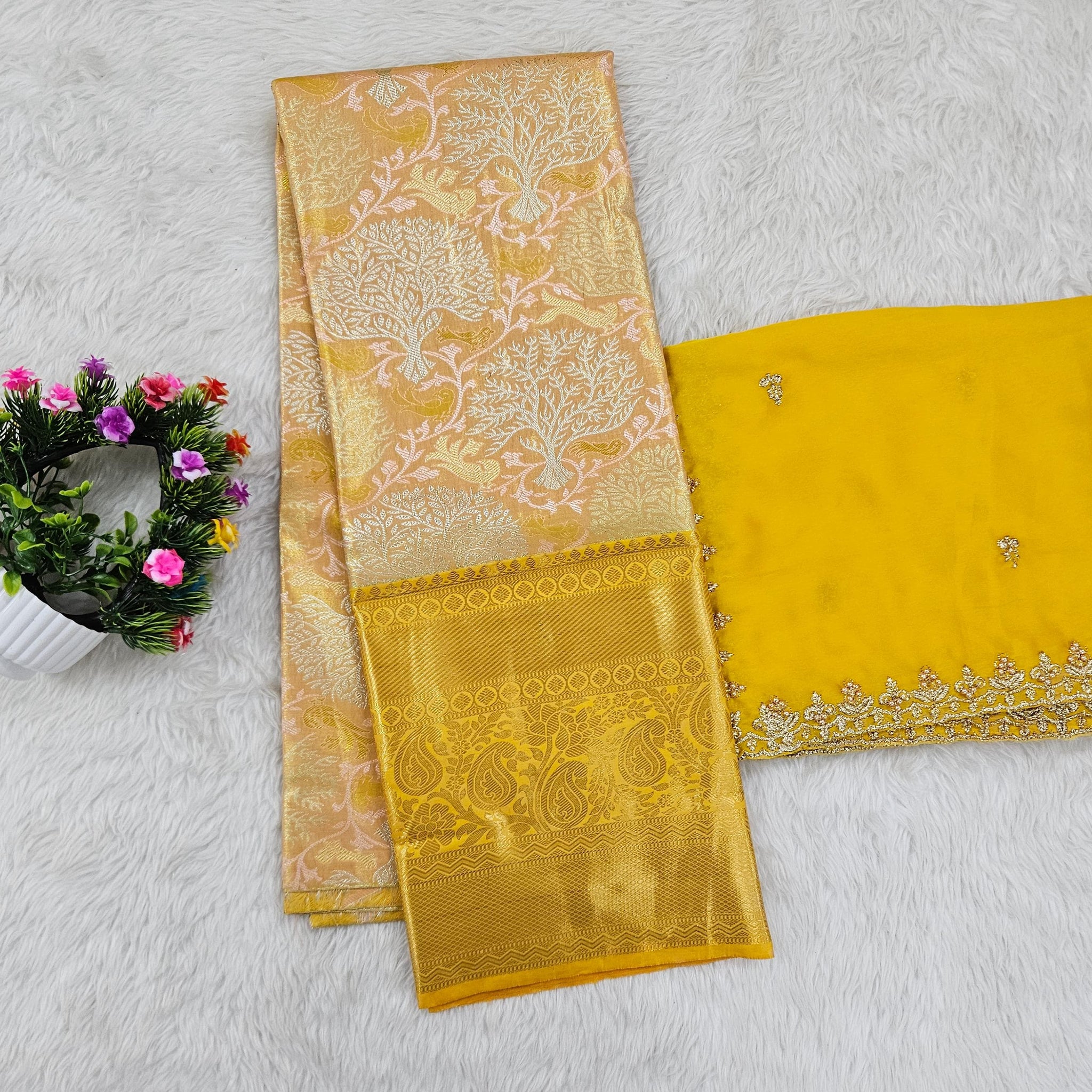 (10+ Year) Lehenga – Unstitched (Blouse + Material)