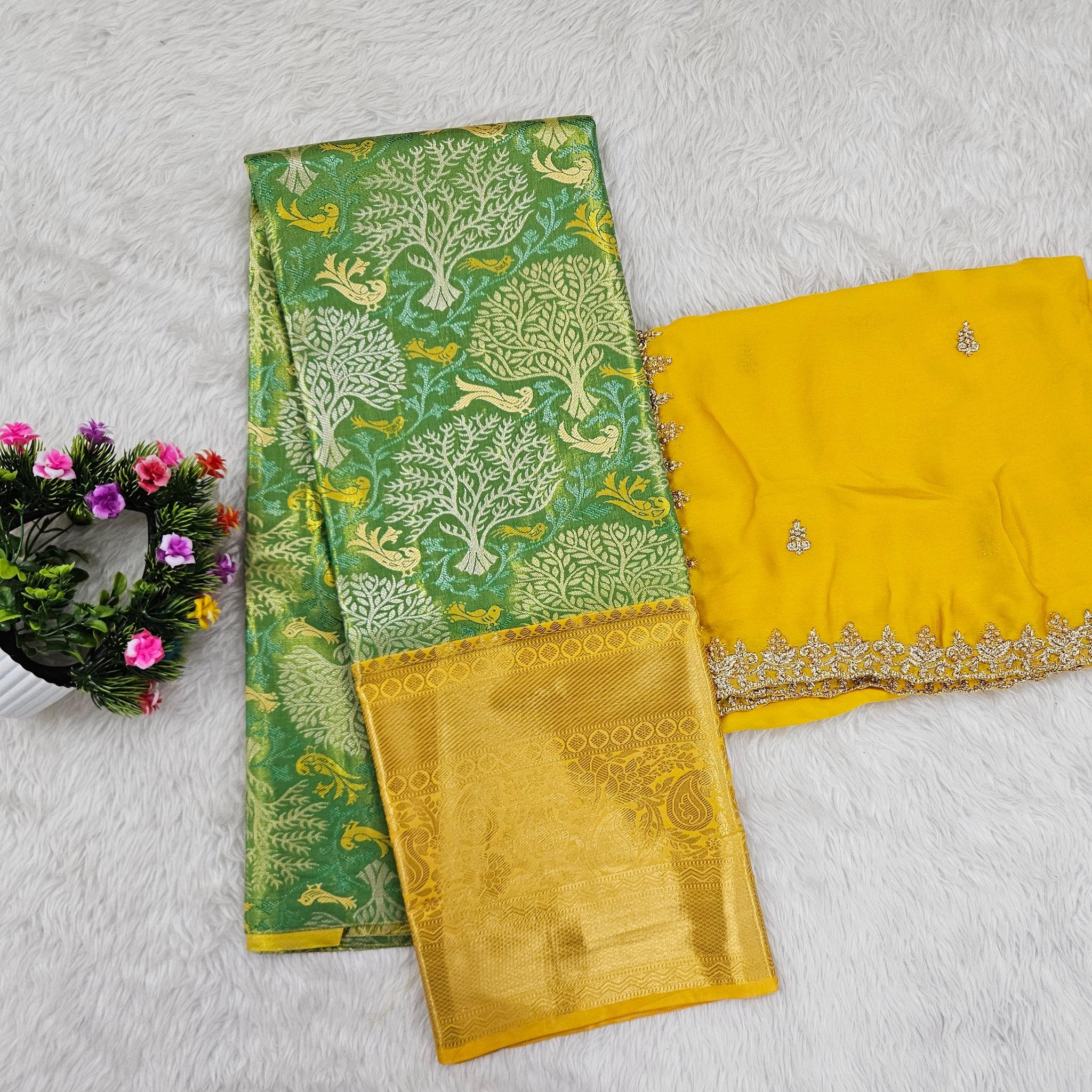 (10+ Year) Lehenga – Unstitched (Blouse + Material)