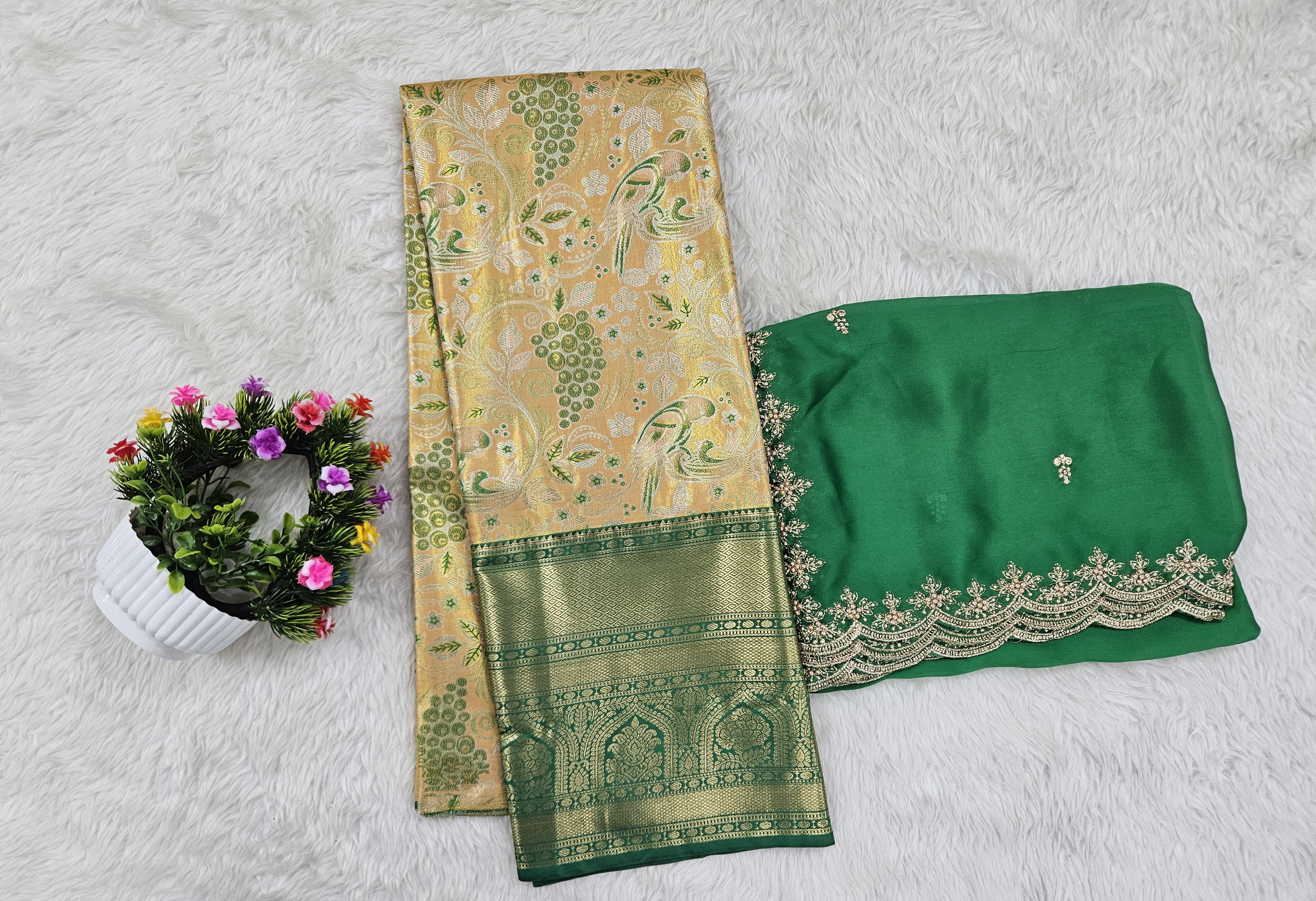 (10+ Year) Lehenga – Unstitched (Blouse + Material)