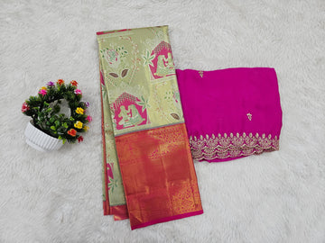 (10+ Year) Lehenga – Unstitched (Blouse + Material)