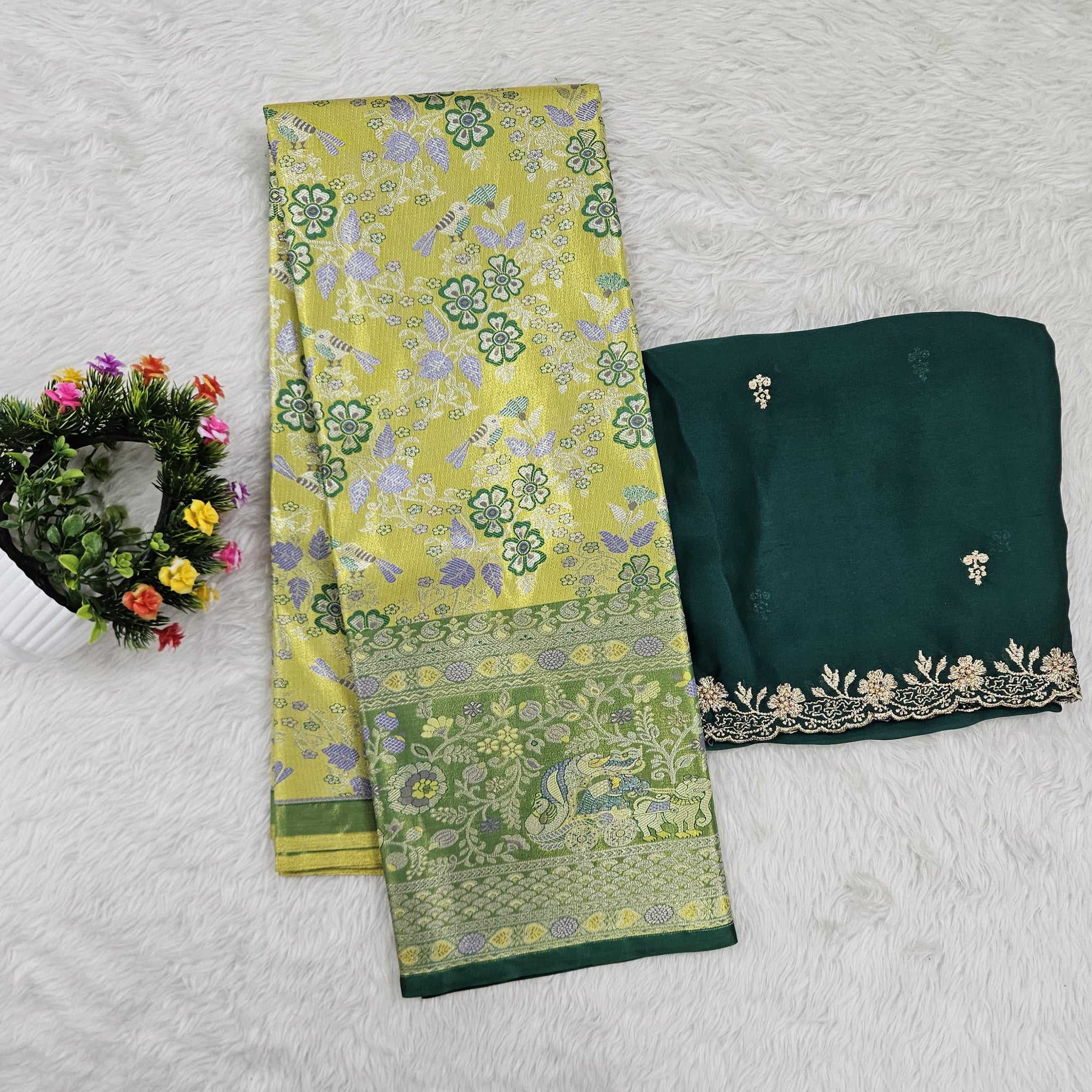 (10+ Year) Lehenga – Unstitched (Blouse + Material)