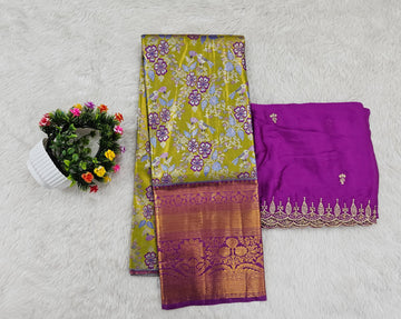 (10+ Year) Lehenga – Unstitched (Blouse + Material)