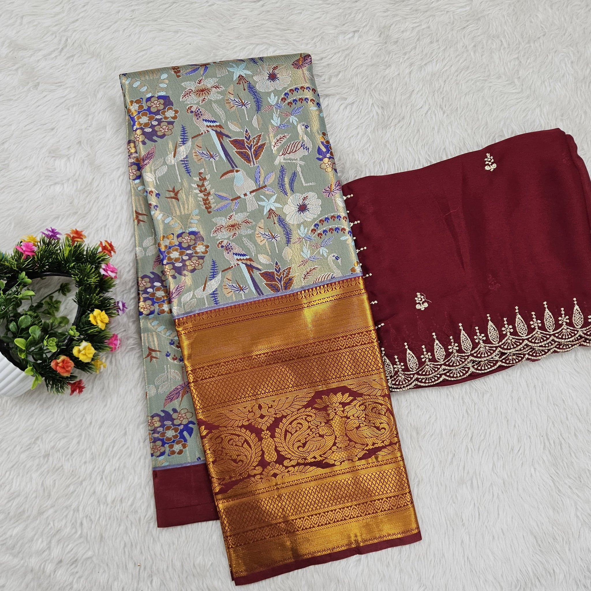 (10+ Year) Lehenga – Unstitched (Blouse + Material)