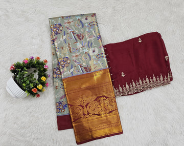 (10+ Year) Lehenga – Unstitched (Blouse + Material)