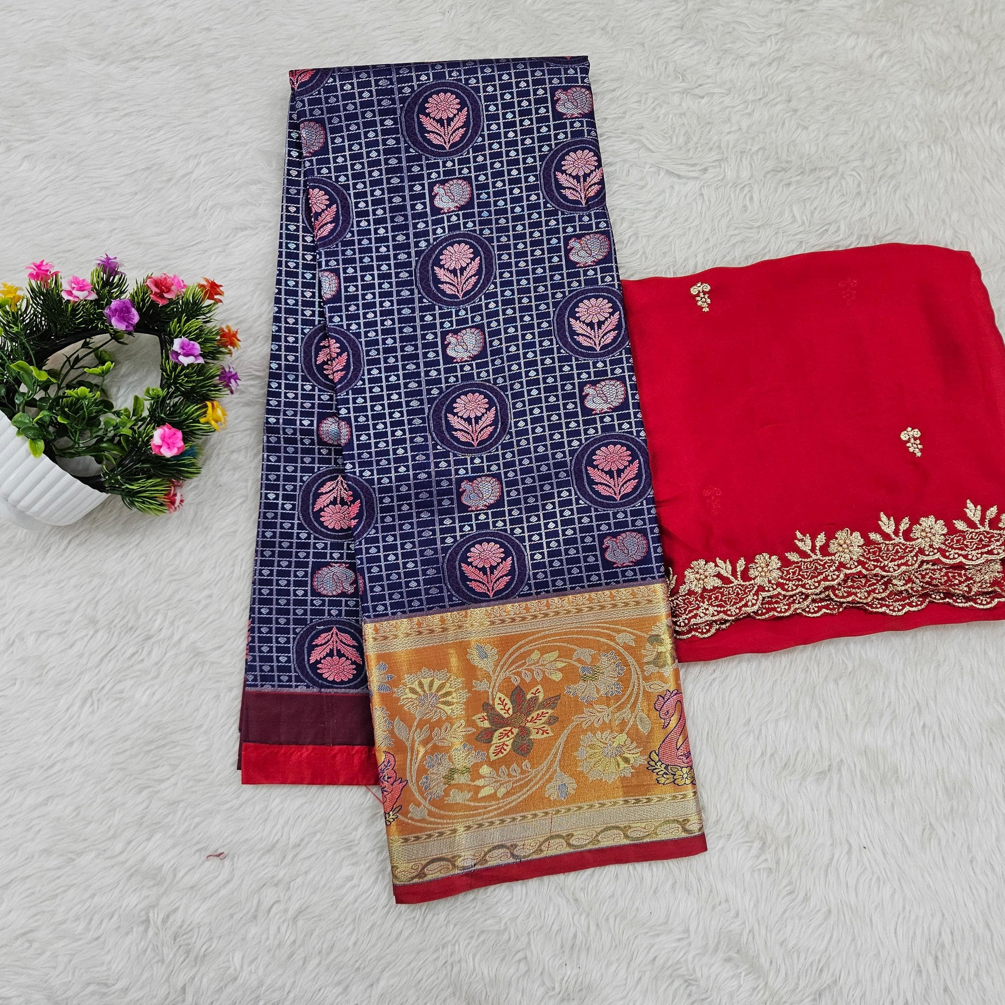 (10+ Year) Lehenga – Unstitched (Blouse + Material)