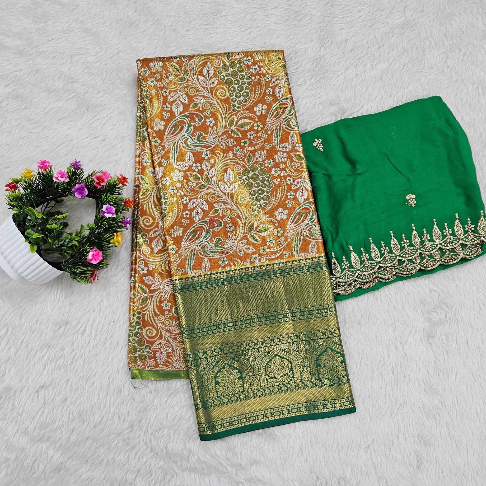 (10+ Year) Lehenga – Unstitched (Blouse + Material)