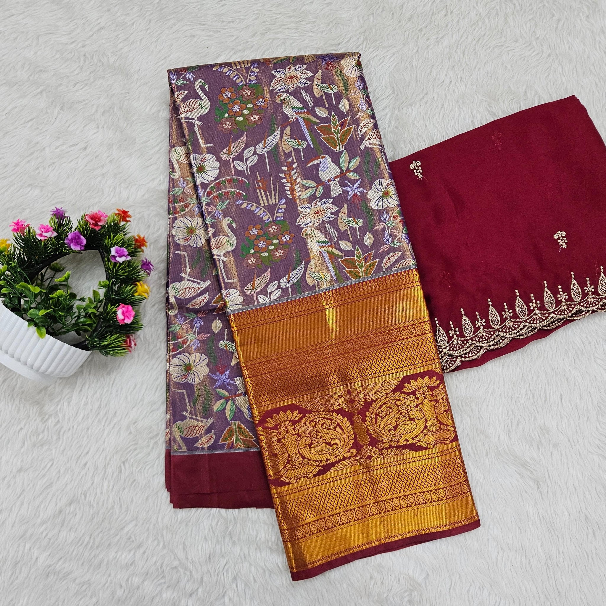 (10+ Year) Lehenga – Unstitched (Blouse + Material)