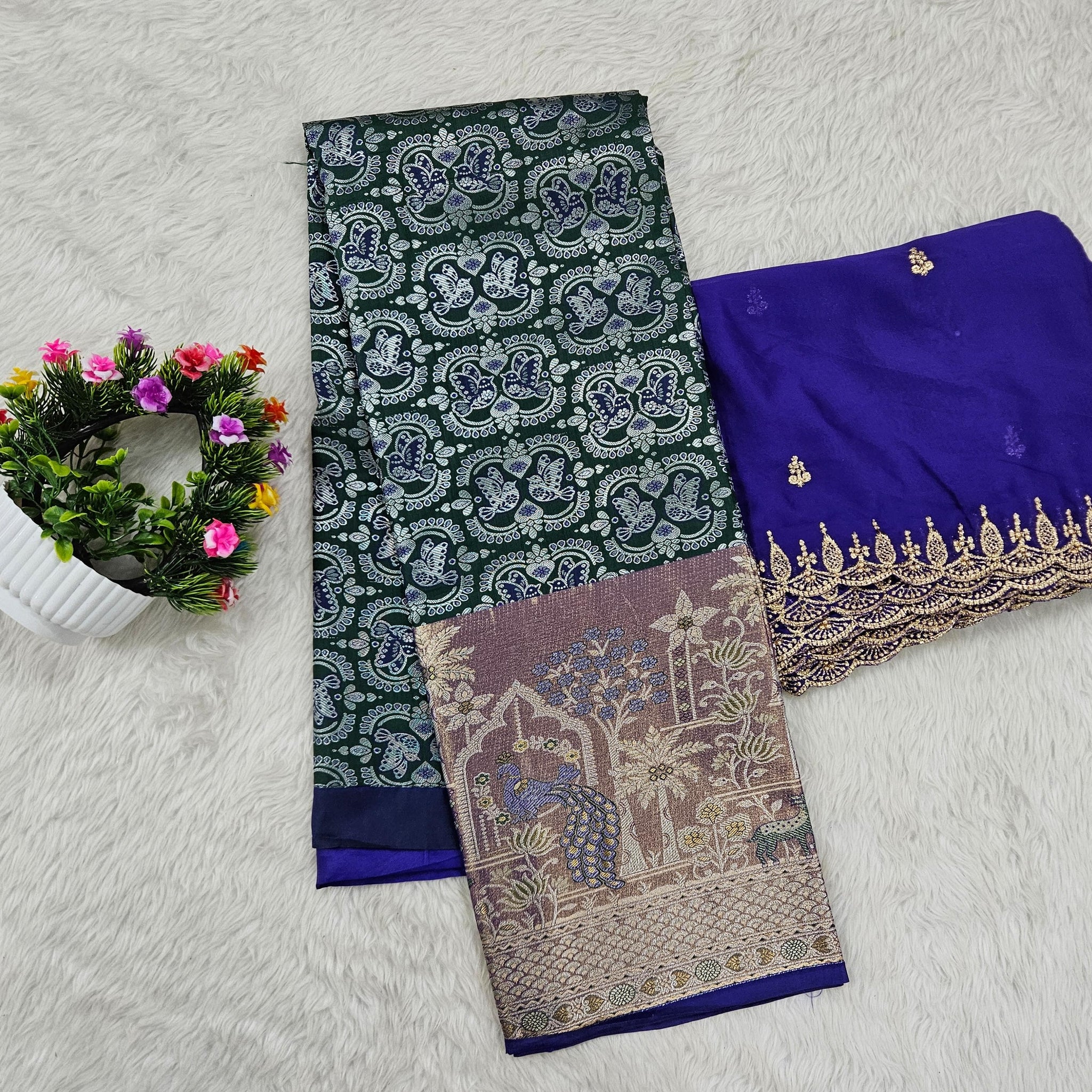 (10+ Year) Lehenga – Unstitched (Blouse + Material)