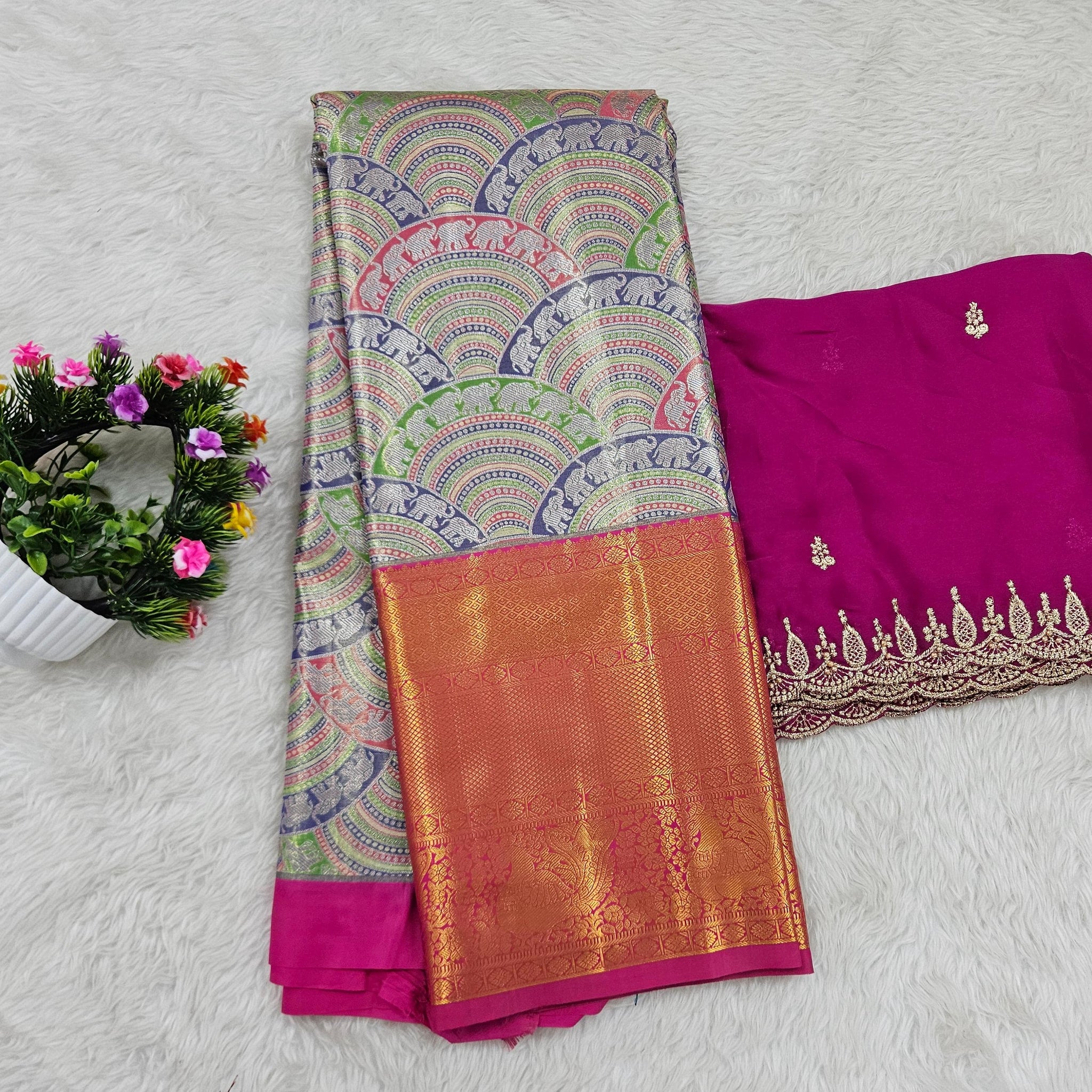 (10+ Year) Lehenga – Unstitched (Blouse + Material)