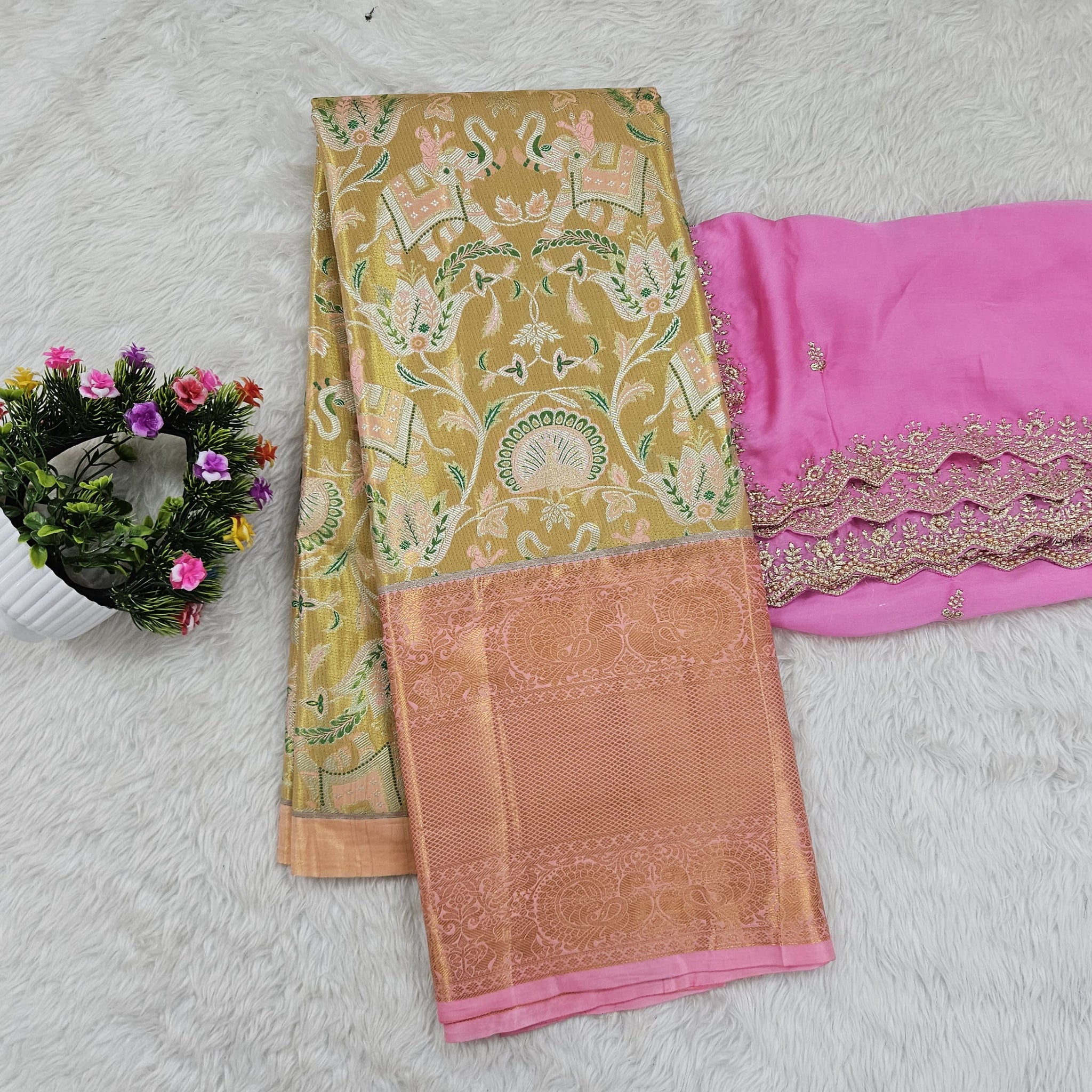 (10+ Year) Lehenga – Unstitched (Blouse + Material)