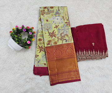 (10+ Year) Lehenga – Unstitched (Blouse + Material)