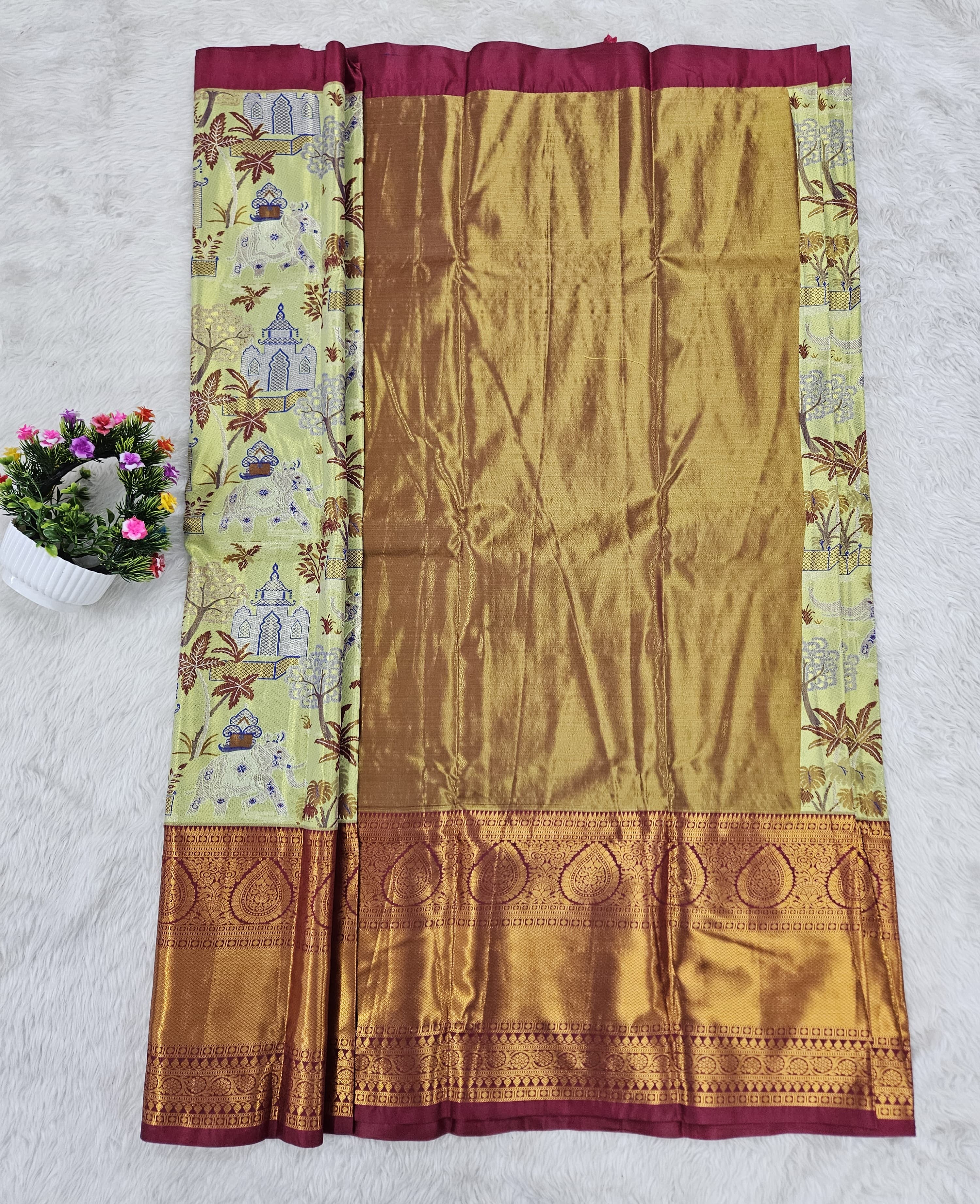 (10+ Year) Lehenga – Unstitched (Blouse + Material)