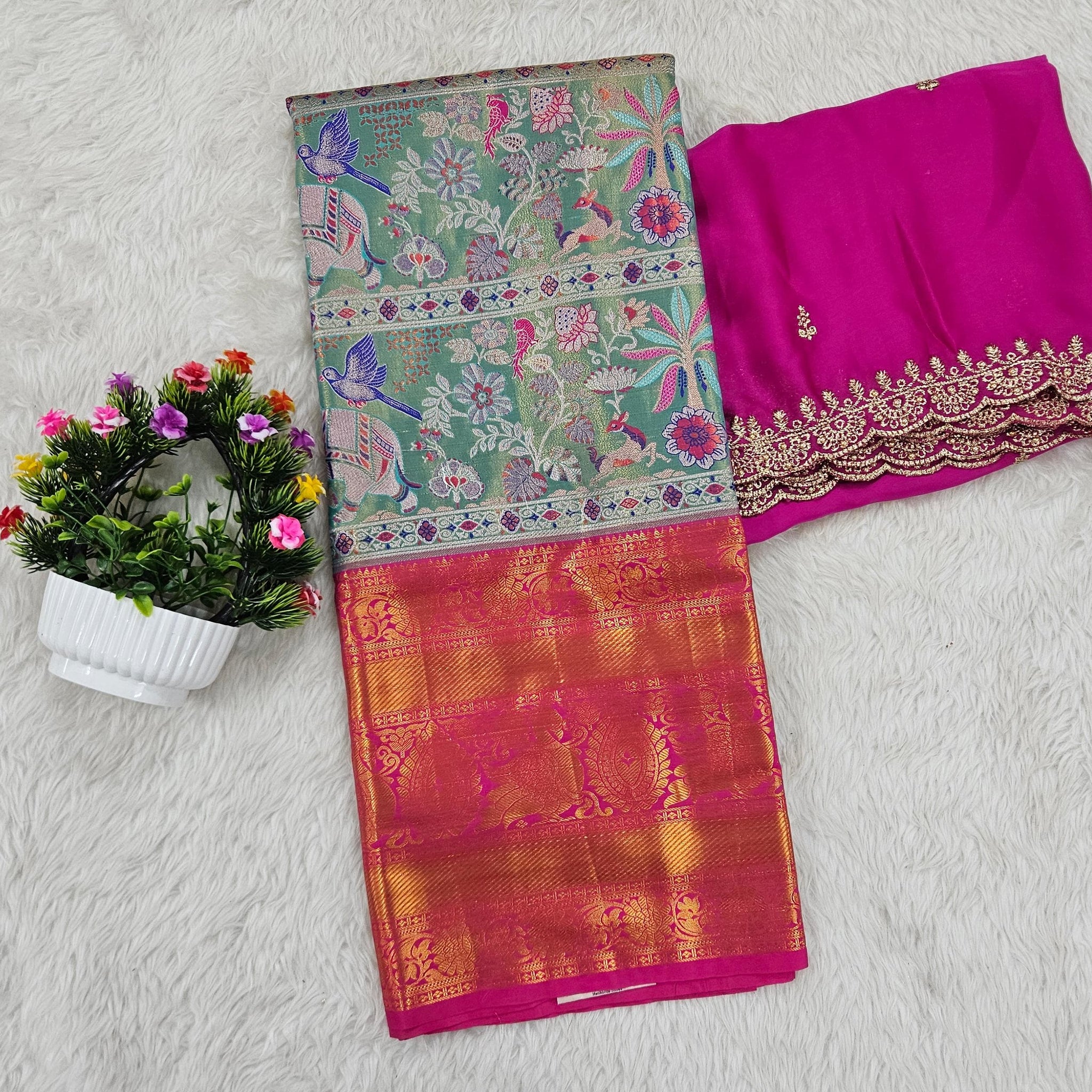 (10+ Year) Lehenga – Unstitched (Blouse + Material)