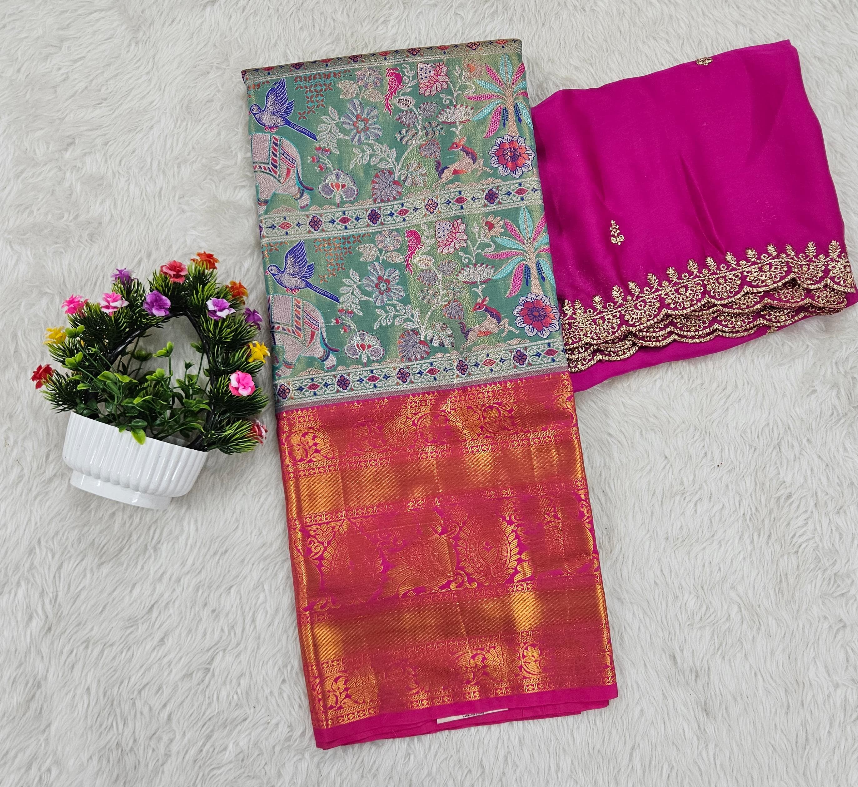 (10+ Year) Lehenga – Unstitched (Blouse + Material)