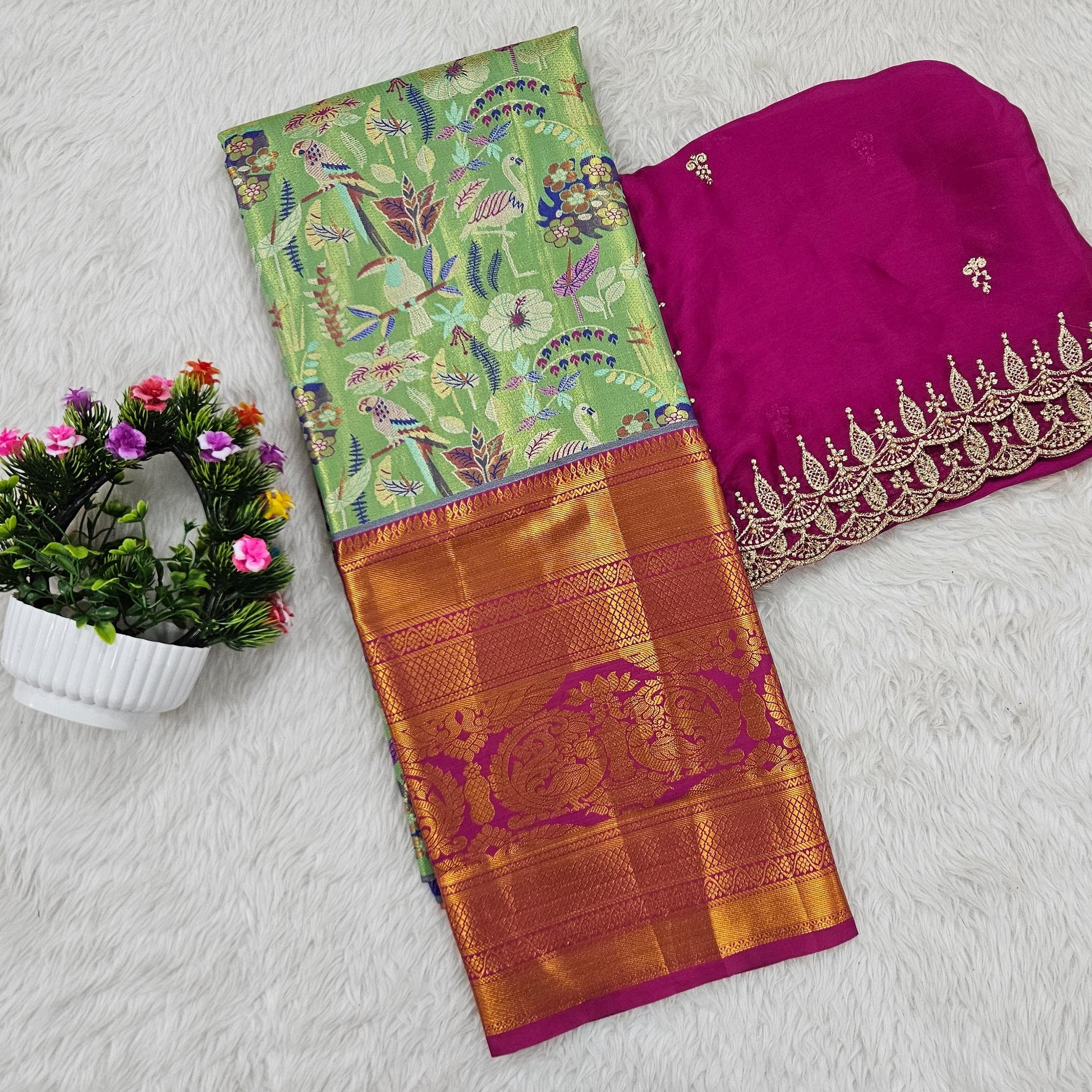 (10+ Year) Lehenga – Unstitched (Blouse + Material)