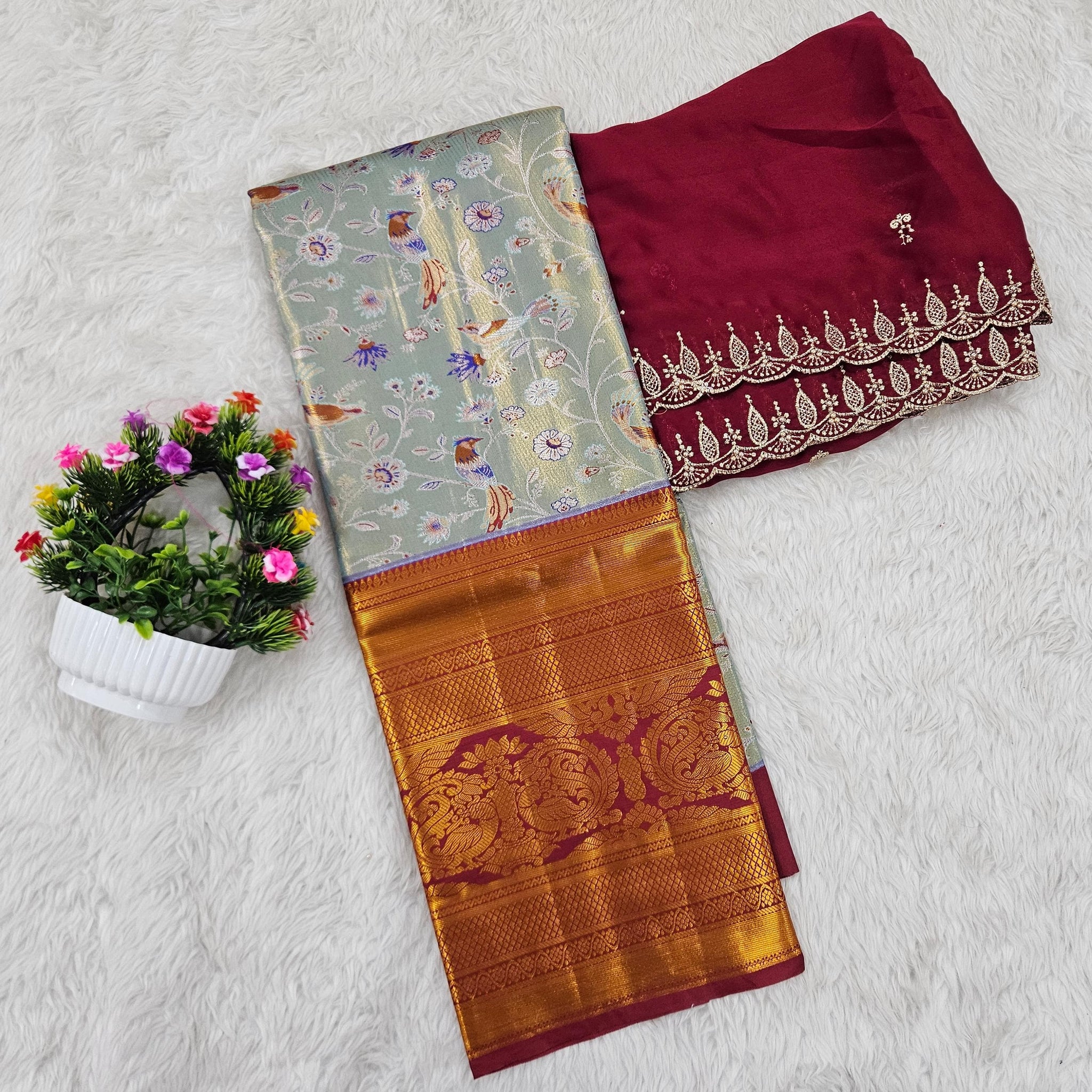 (10+ Year) Lehenga – Unstitched (Blouse + Material)