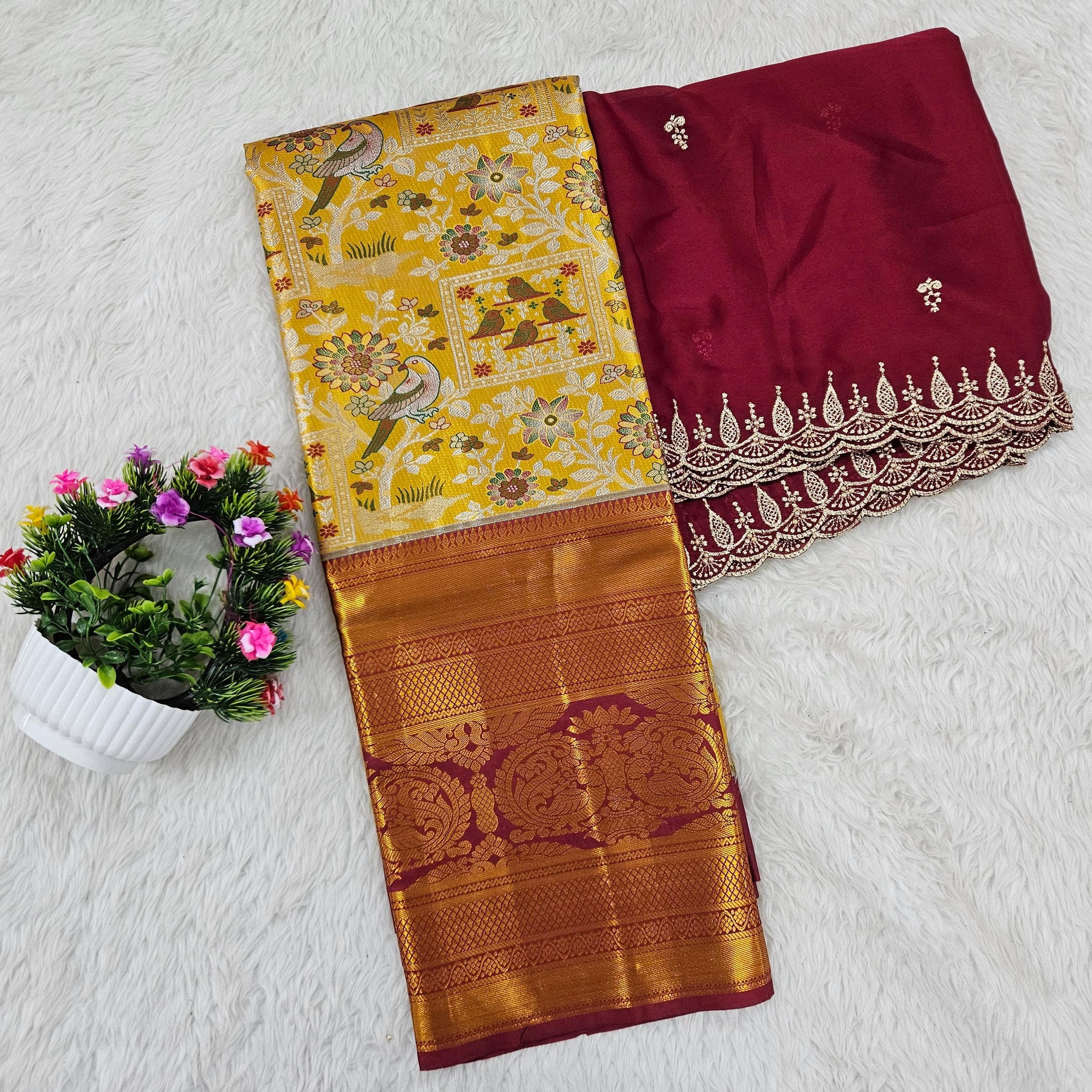 (10+ Year) Lehenga – Unstitched (Blouse + Material)