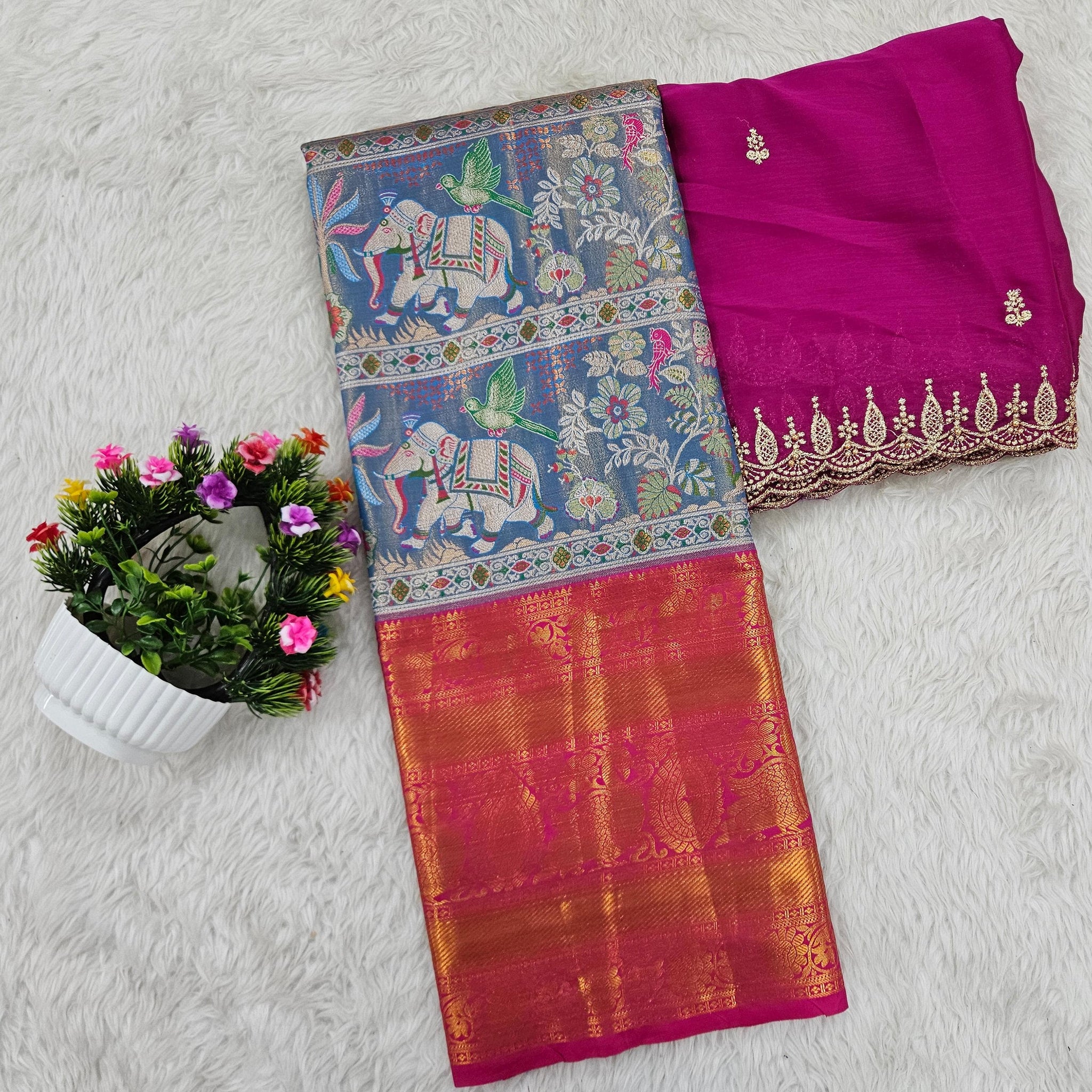 (10+ Year) Lehenga – Unstitched (Blouse + Material)