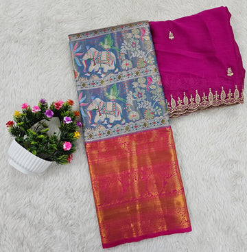 (10+ Year) Lehenga – Unstitched (Blouse + Material)