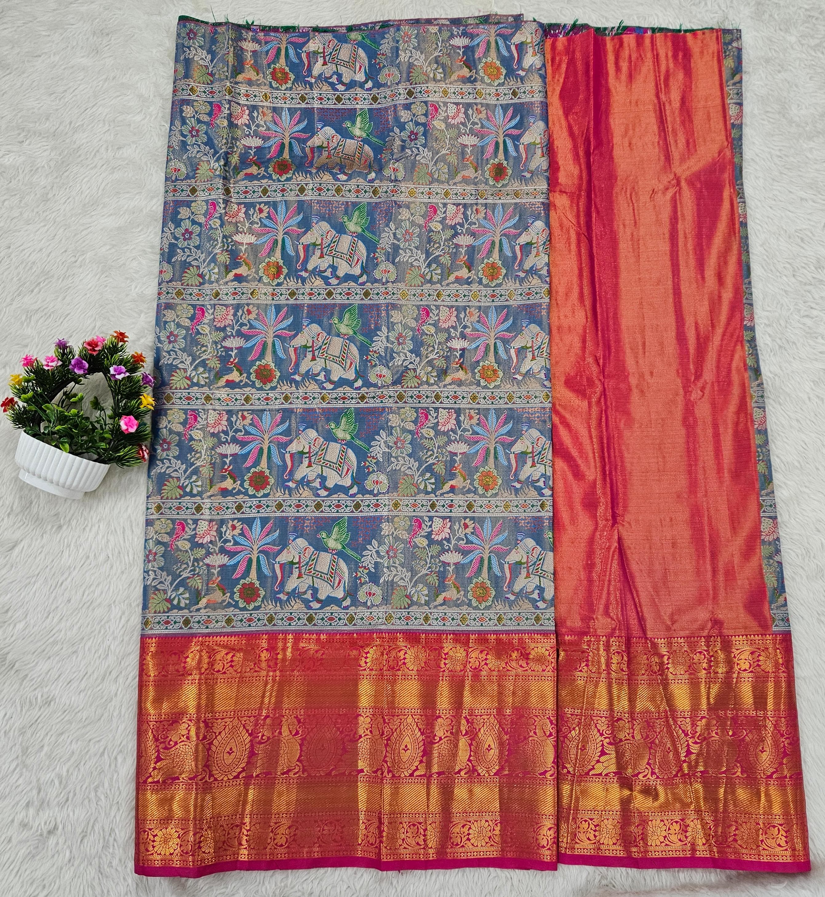 (10+ Year) Lehenga – Unstitched (Blouse + Material)