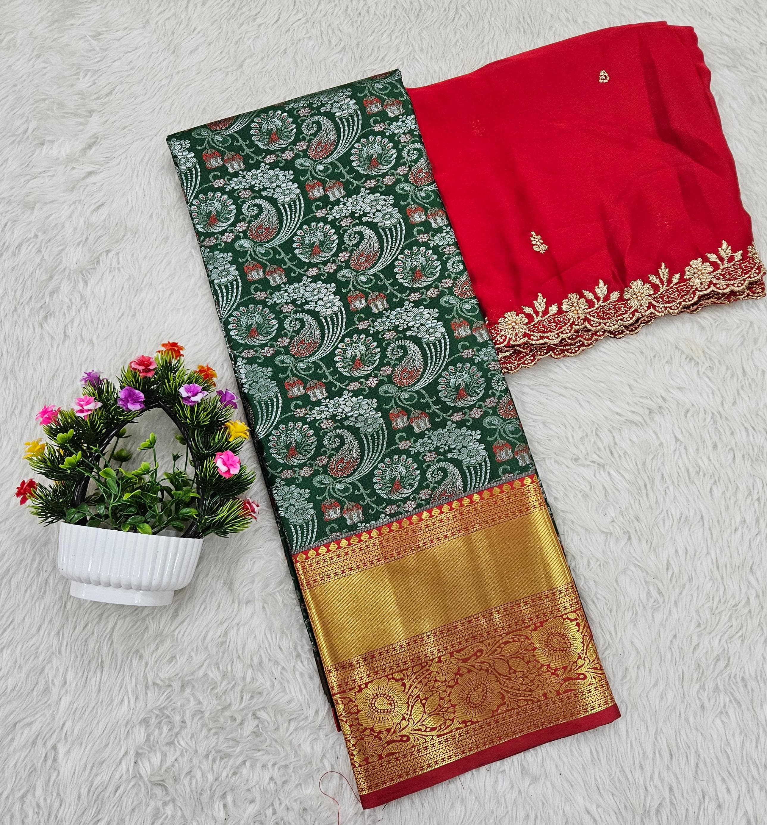 (10+ Year) Lehenga – Unstitched (Blouse + Material)