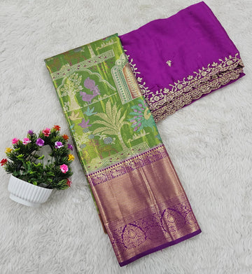 (10+ Year) Lehenga – Unstitched (Blouse + Material)