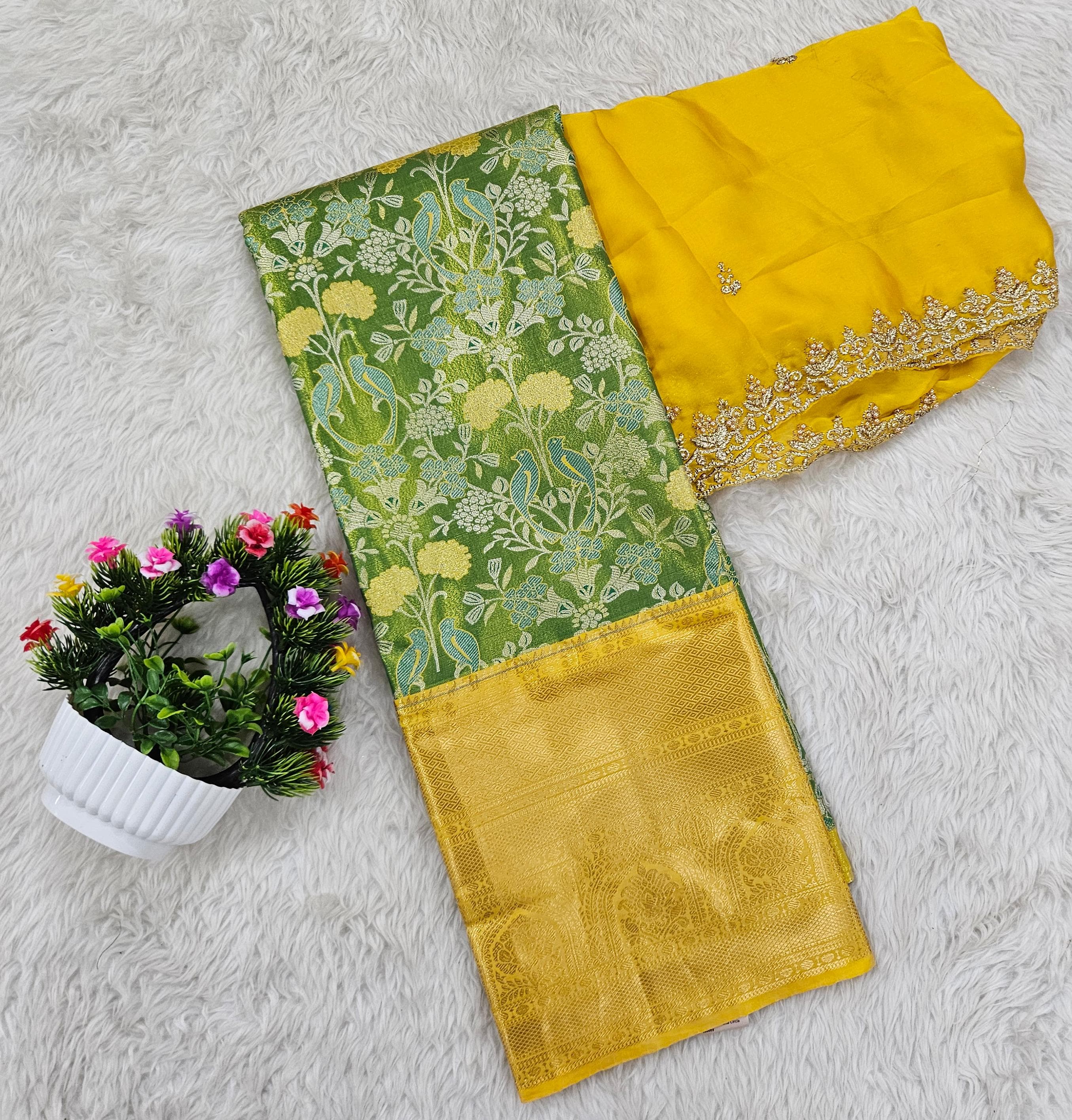 (10+ Year) Lehenga – Unstitched (Blouse + Material)