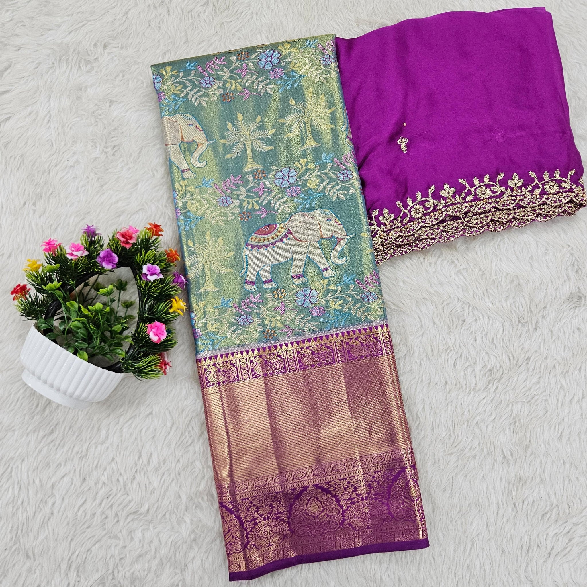 (10+ Year) Lehenga – Unstitched (Blouse + Material)