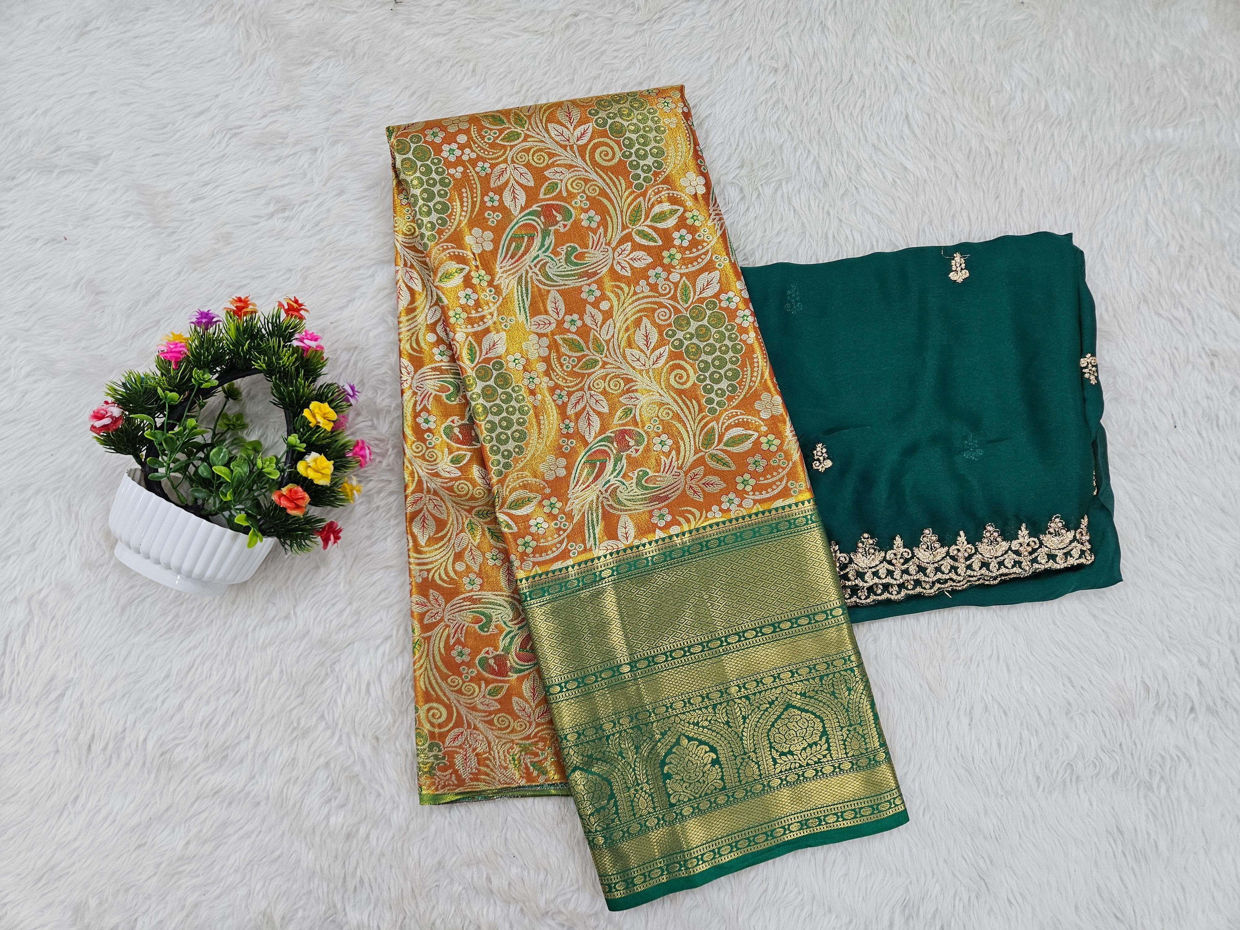 (10+ Year) Lehenga – Unstitched (Blouse + Material)