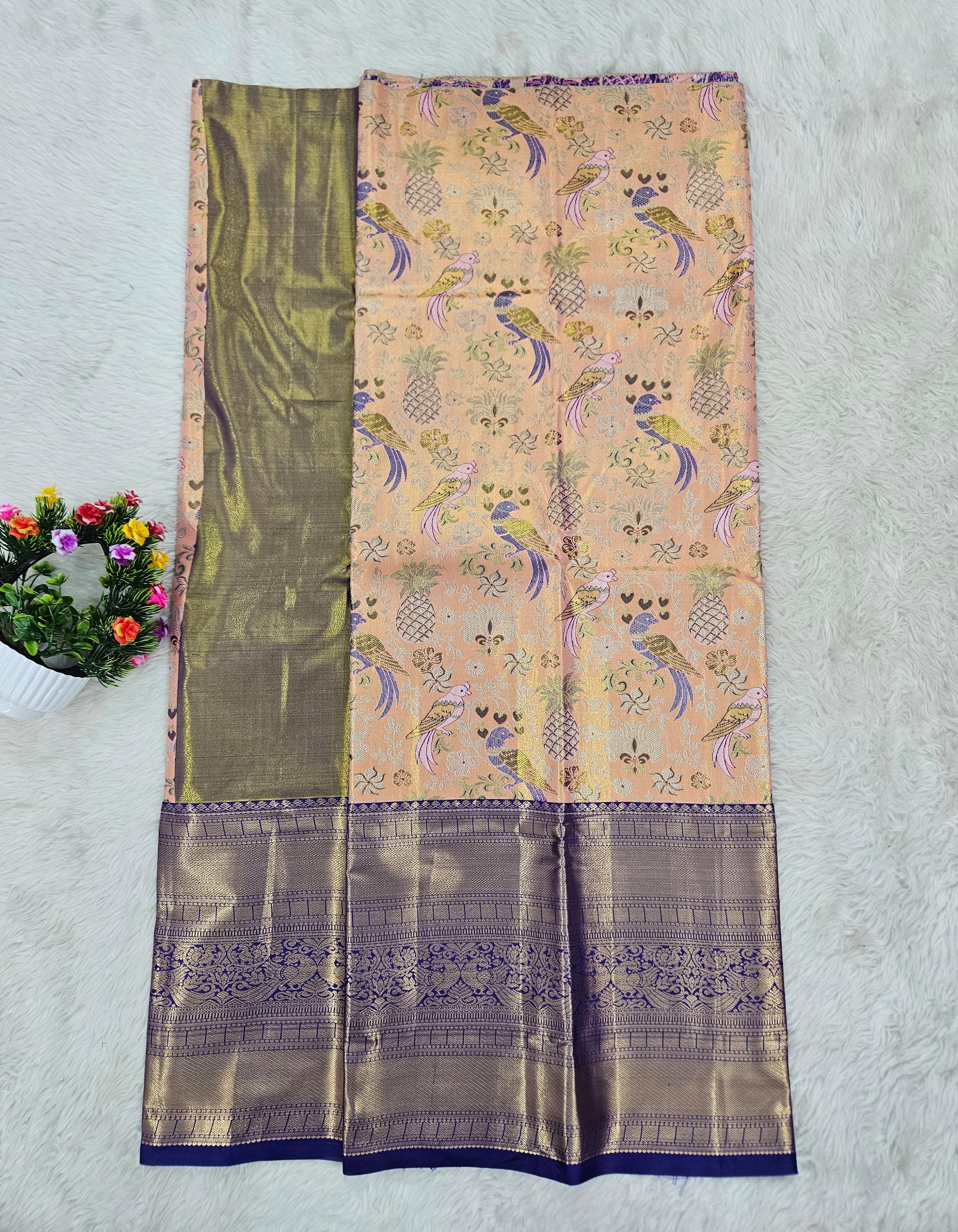 (5–10 Year) Lehenga – Unstitched (Blouse + Material)