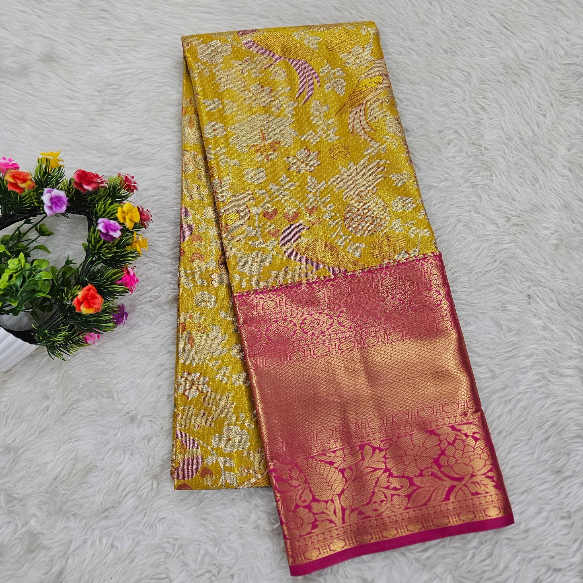 (5–10 Year) Lehenga – Unstitched (Blouse + Material)