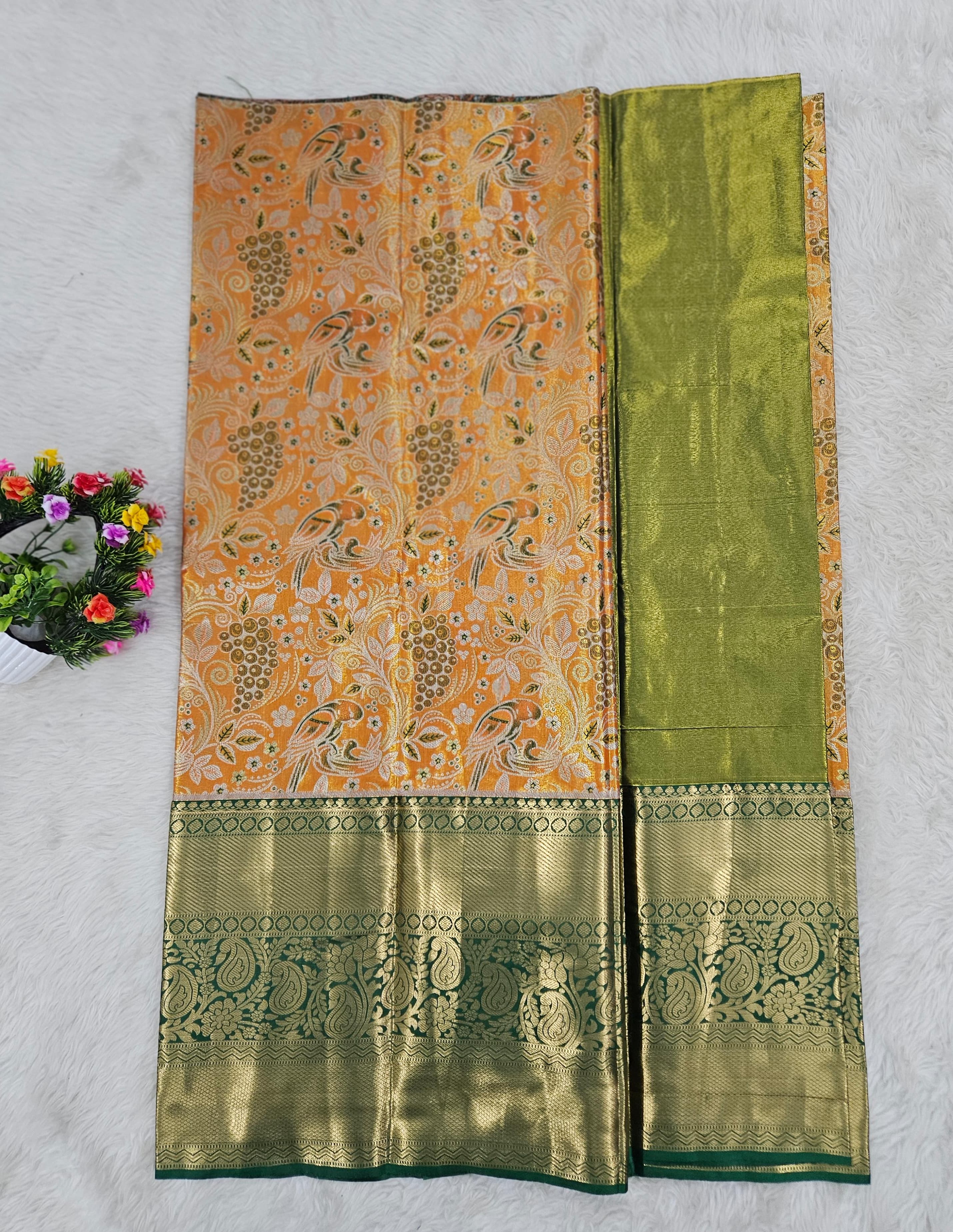 (5–10 Year) Lehenga – Unstitched (Blouse + Material)